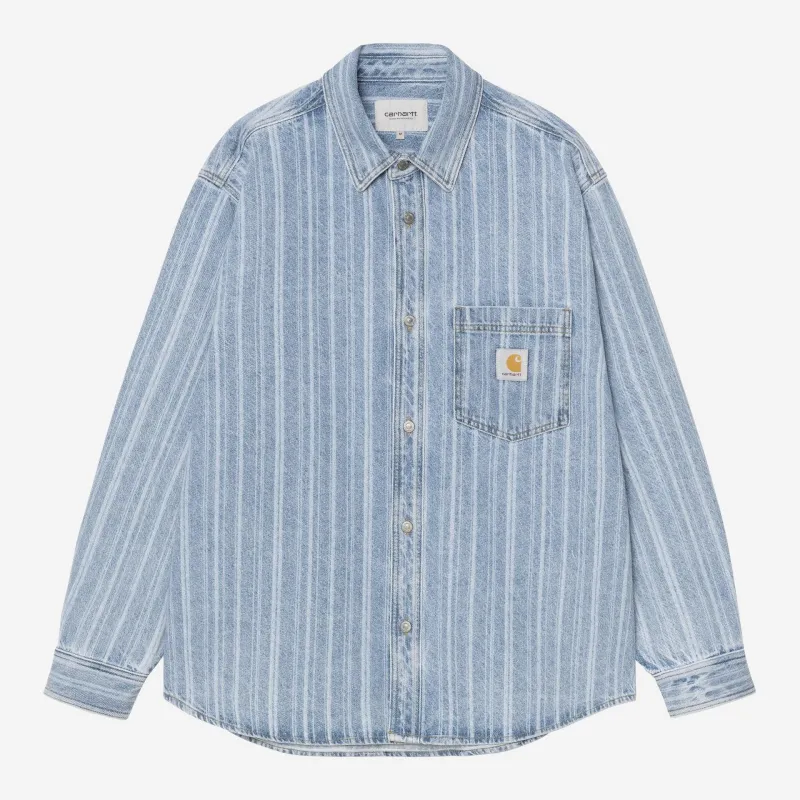 Carhartt WIP Mens Rylan Shirt Jacket | Blue Stone Bleached made by Carhartt WIP
