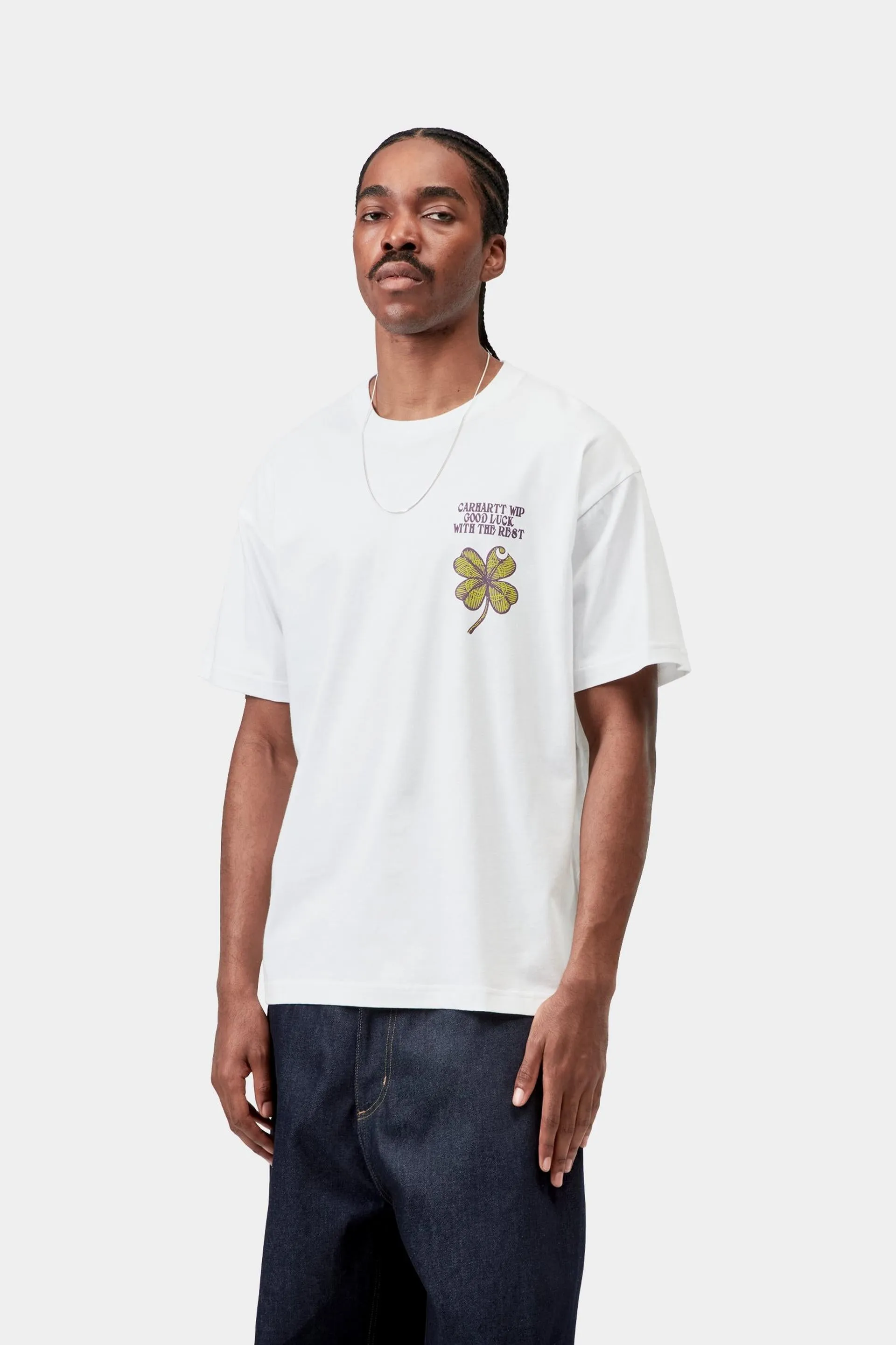 Carhartt WIP Mens Clover T-Shirt | White sold by The Foot Factory product image thumbnail 3