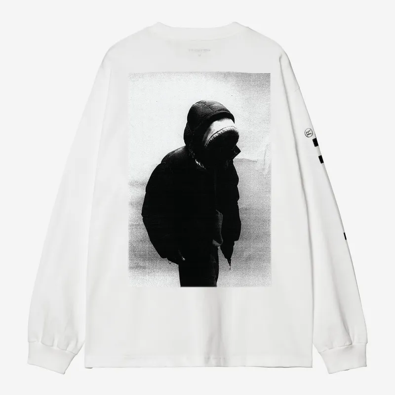 Carhartt WIP Mens Archive Script Long Sleeve T-Shirt | White made by Carhartt WIP
