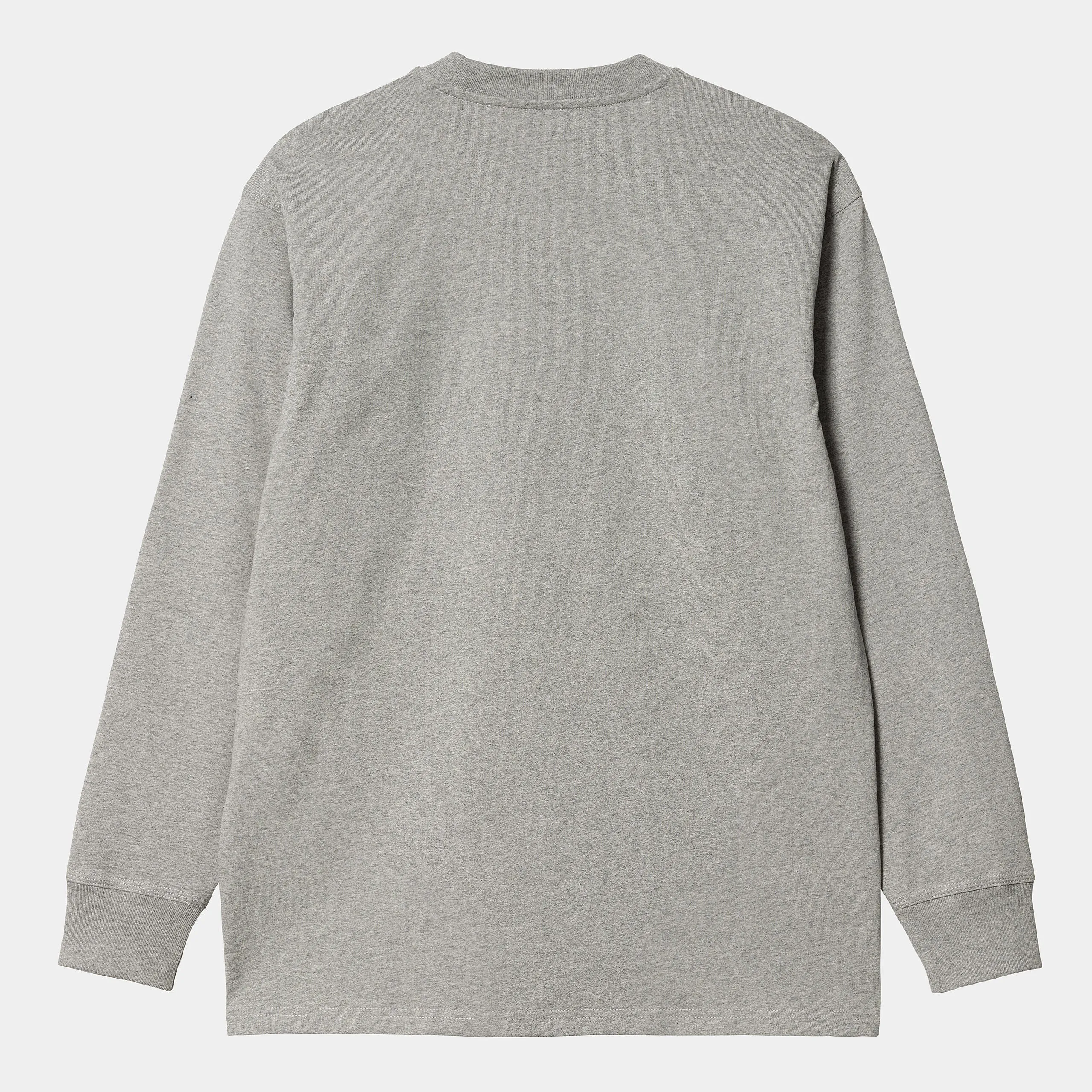 Carhartt WIP Mens American Script Long Sleeve T-Shirt - Grey Heather sold by The Foot Factory product image thumbnail 2