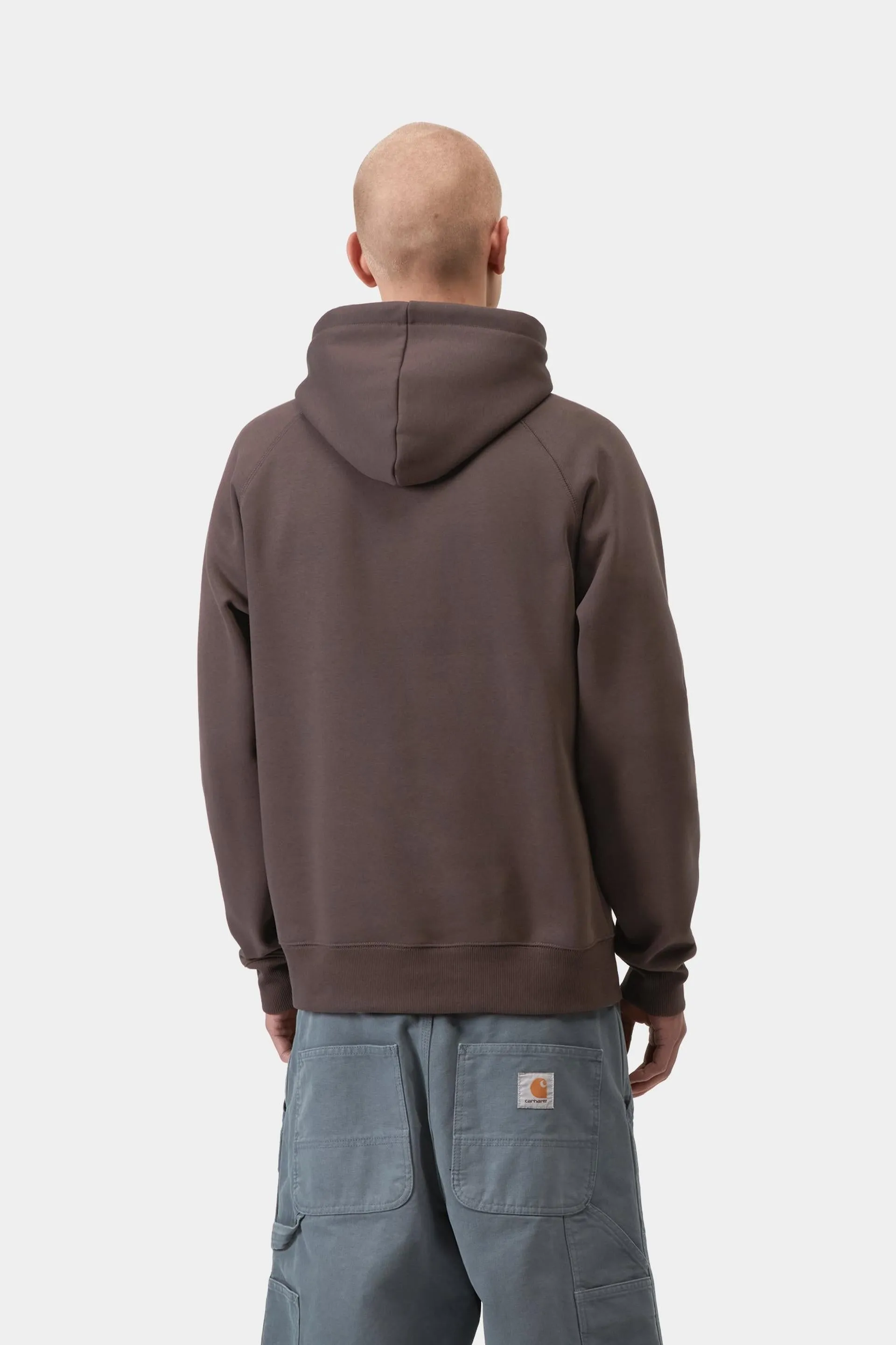 Carhartt WIP Mens Hooded Chase Sweatshirt | Shale sold by The Foot Factory product image thumbnail 4