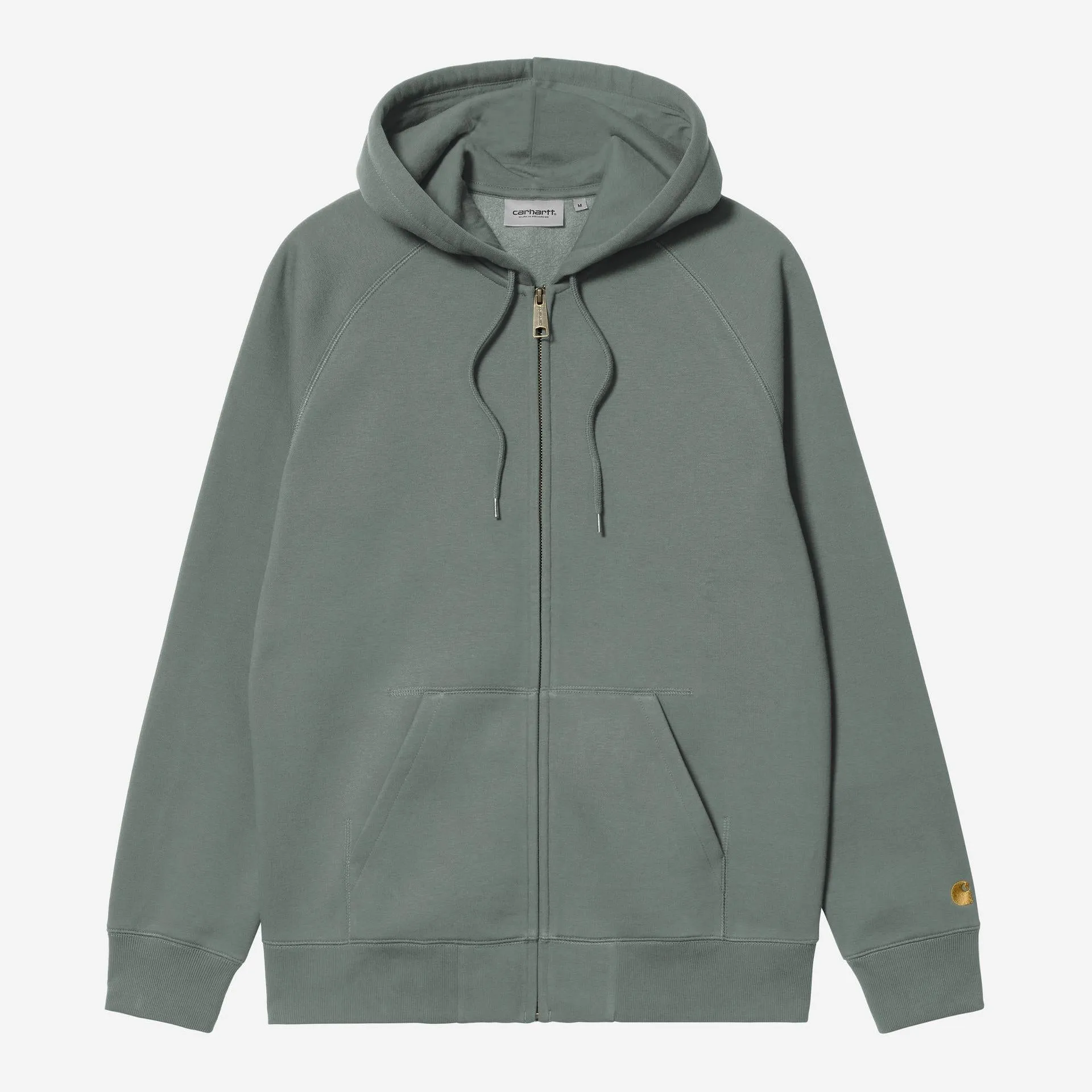 Carhartt WIP Mens Chase Zip Front Jacket Hoodie | Velvet Green sold by The Foot Factory
