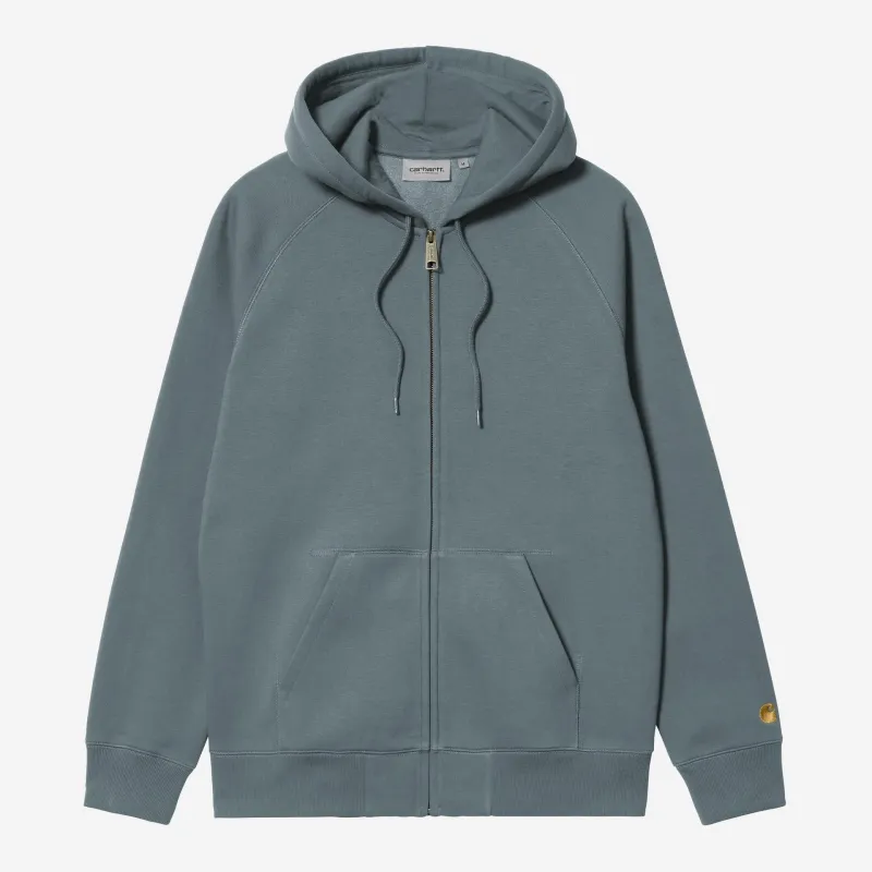 Carhartt WIP Mens Chase Zip Front Jacket Hoodie | Cozy Blue made by Carhartt WIP