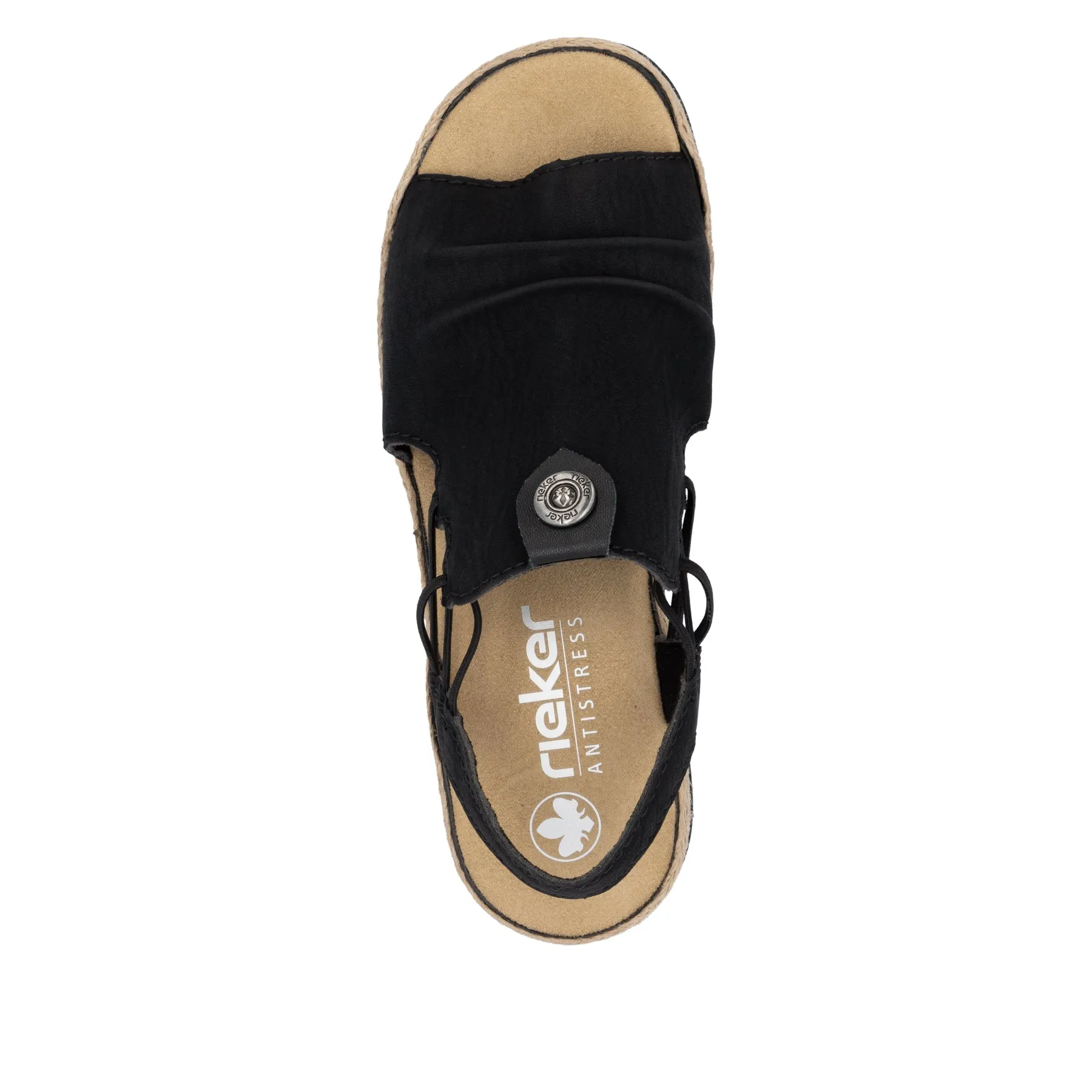 Rieker Womens Fashion Wedge Sandal | Black sold by The Foot Factory product image thumbnail 5