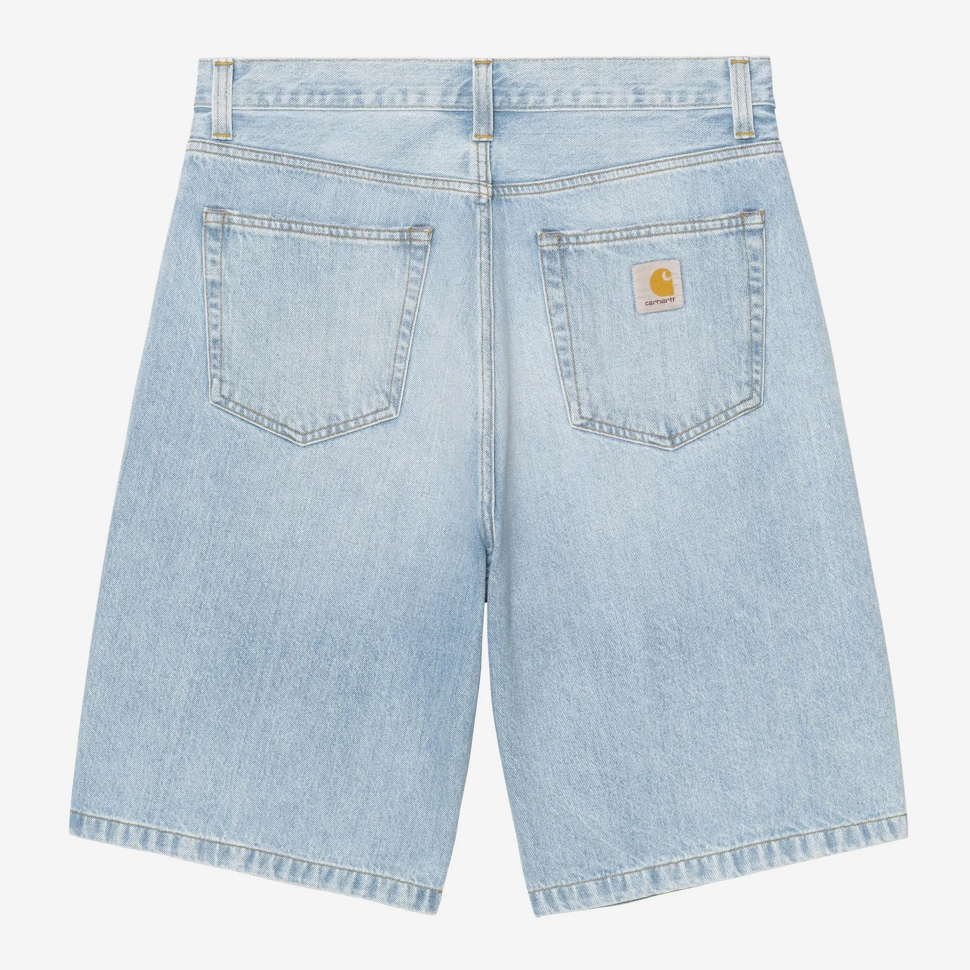 Carhartt WIP Mens Landon Denim Short | Blue Worn Bleached sold by The Foot Factory