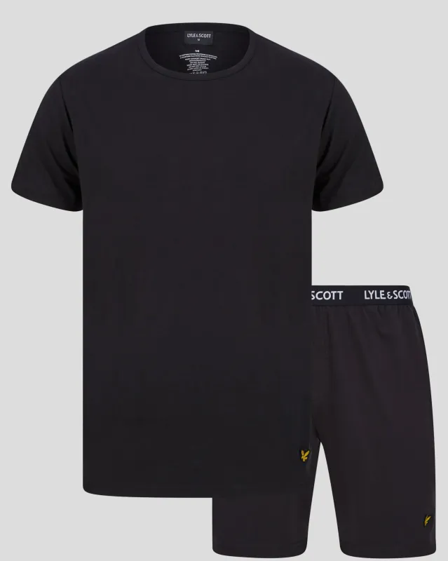 Lyle & Scott Mens Charlie Pyjama Set | Black made by Lyle & Scott