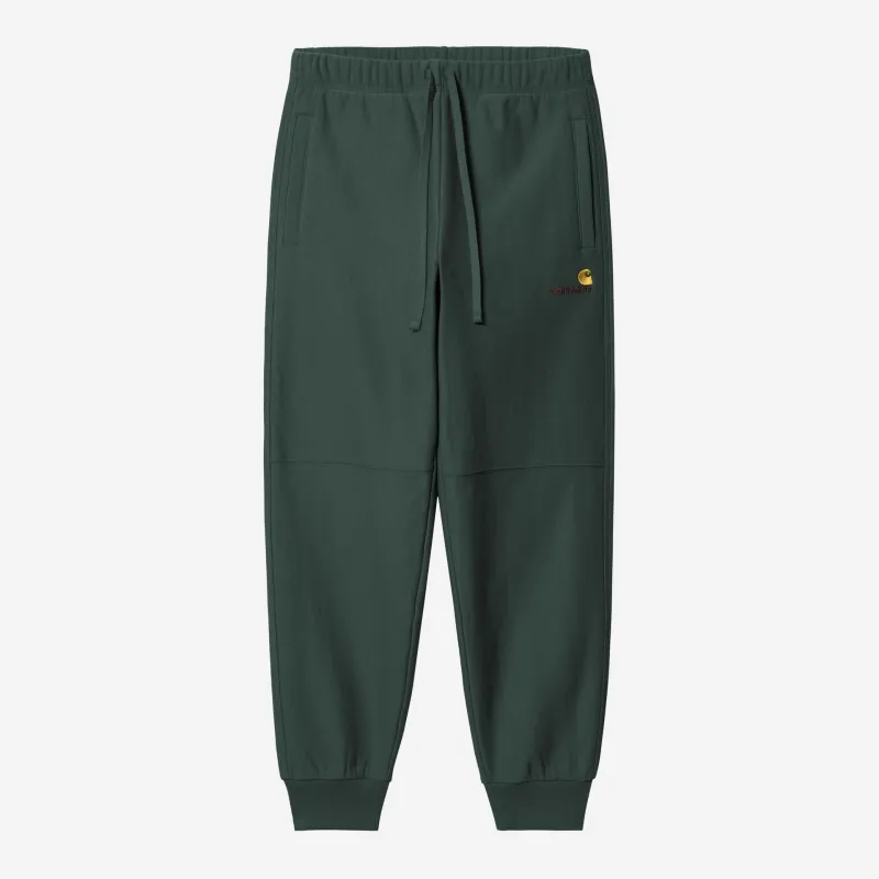 Carhartt WIP Mens American Script Jogging Pant | Kale Green made by Carhartt WIP