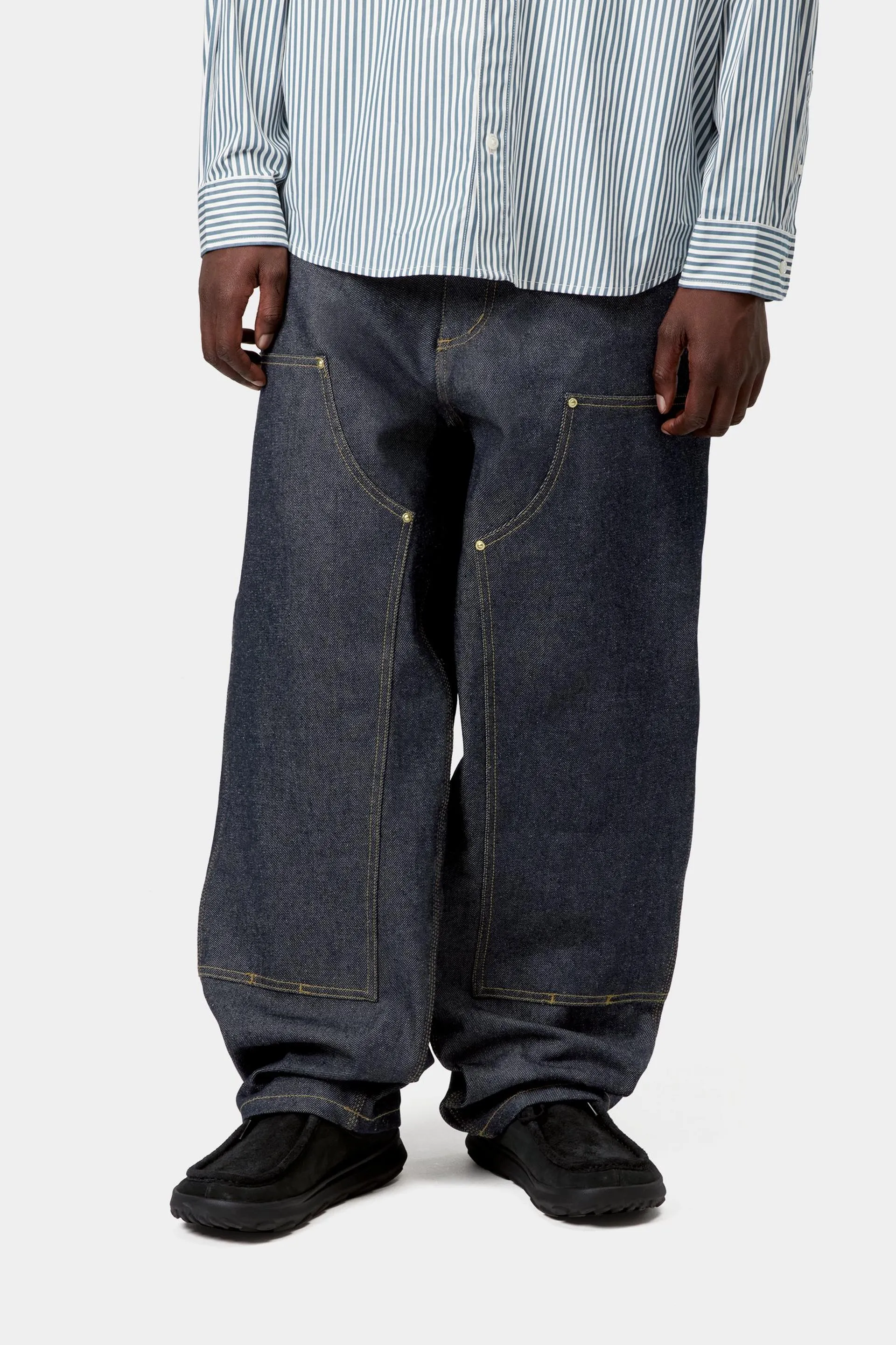 Carhartt WIP Mens OG Double Knee Pant | Blue Rigid sold by The Foot Factory product image thumbnail 3