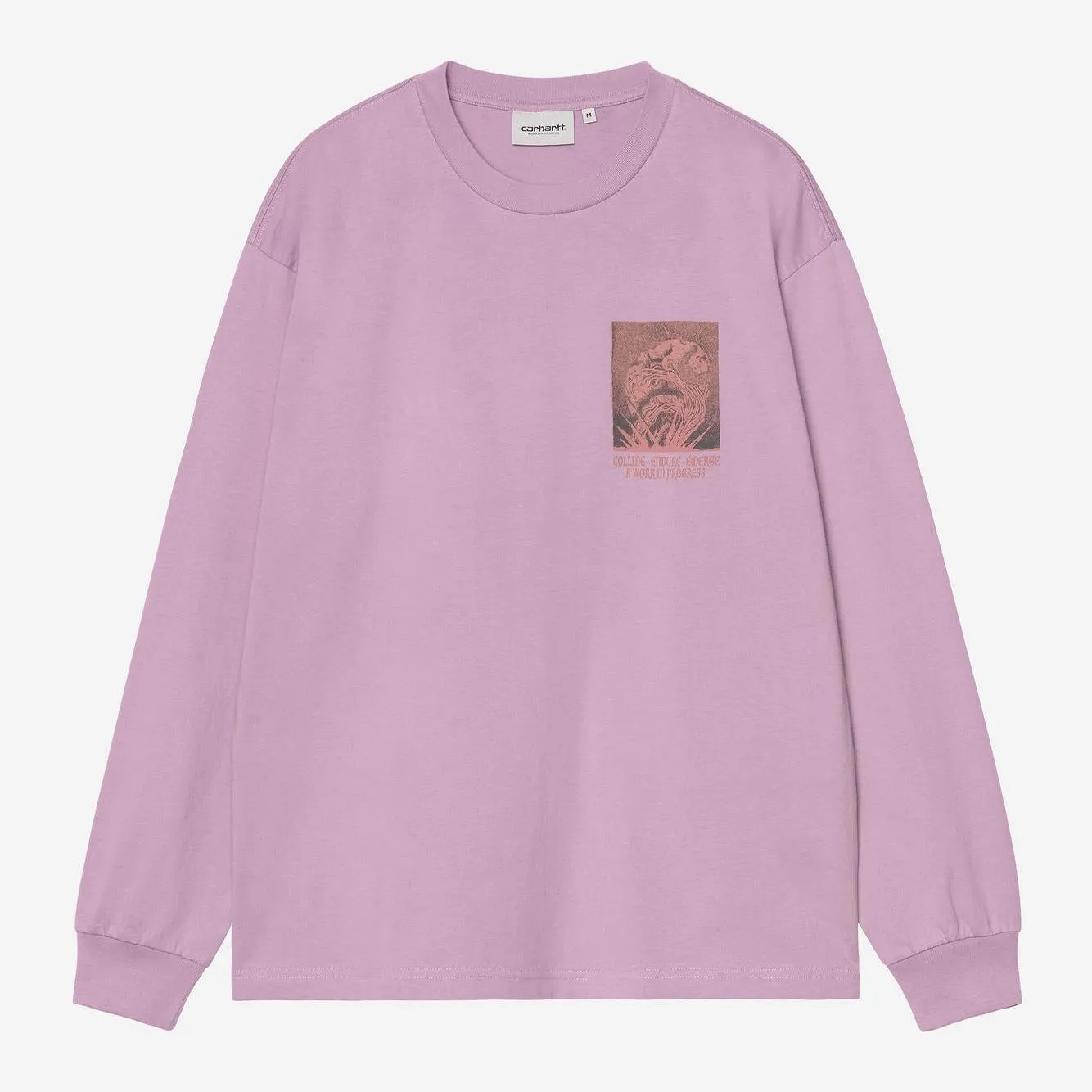 Carhartt WIP Mens Emerge Long Sleeve T-Shirt | Gentle Purple Stone Washed sold by The Foot Factory product image thumbnail 2