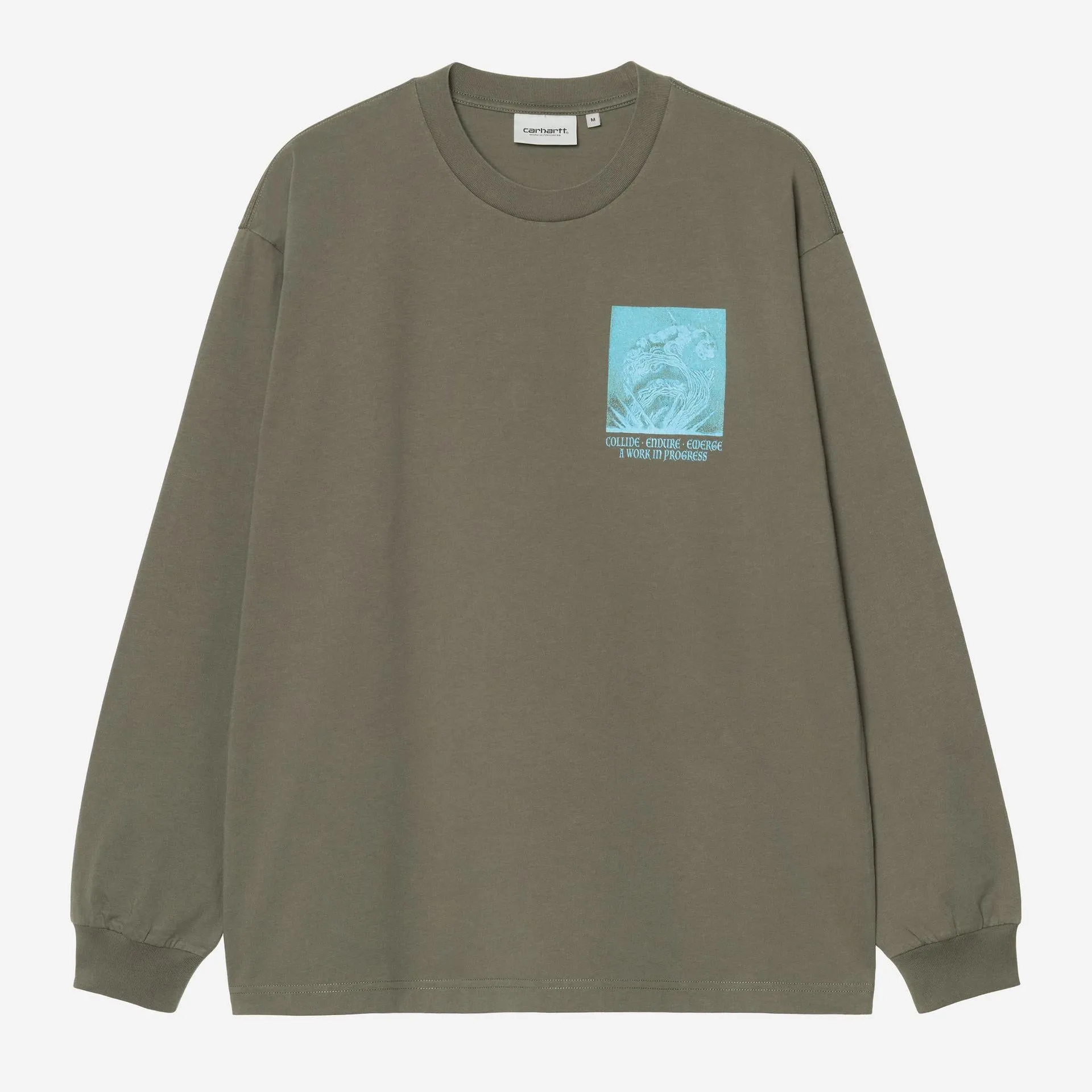 Carhartt WIP Mens Emerge Long Sleeve T-Shirt | Leaf Stone Washed sold by The Foot Factory product image thumbnail 2
