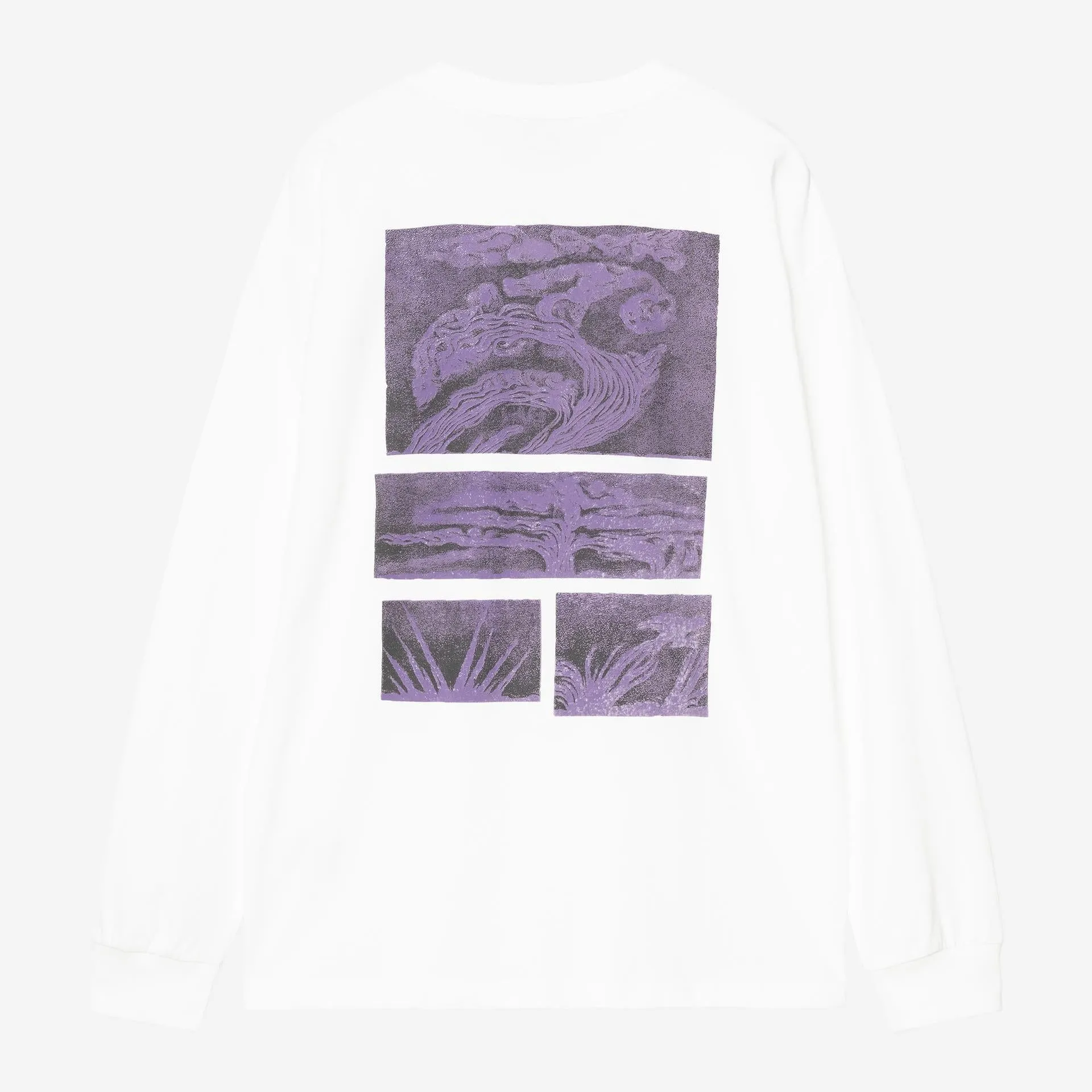 Carhartt WIP Mens Emerge Long Sleeve T-Shirt | White Stone Washed sold by The Foot Factory