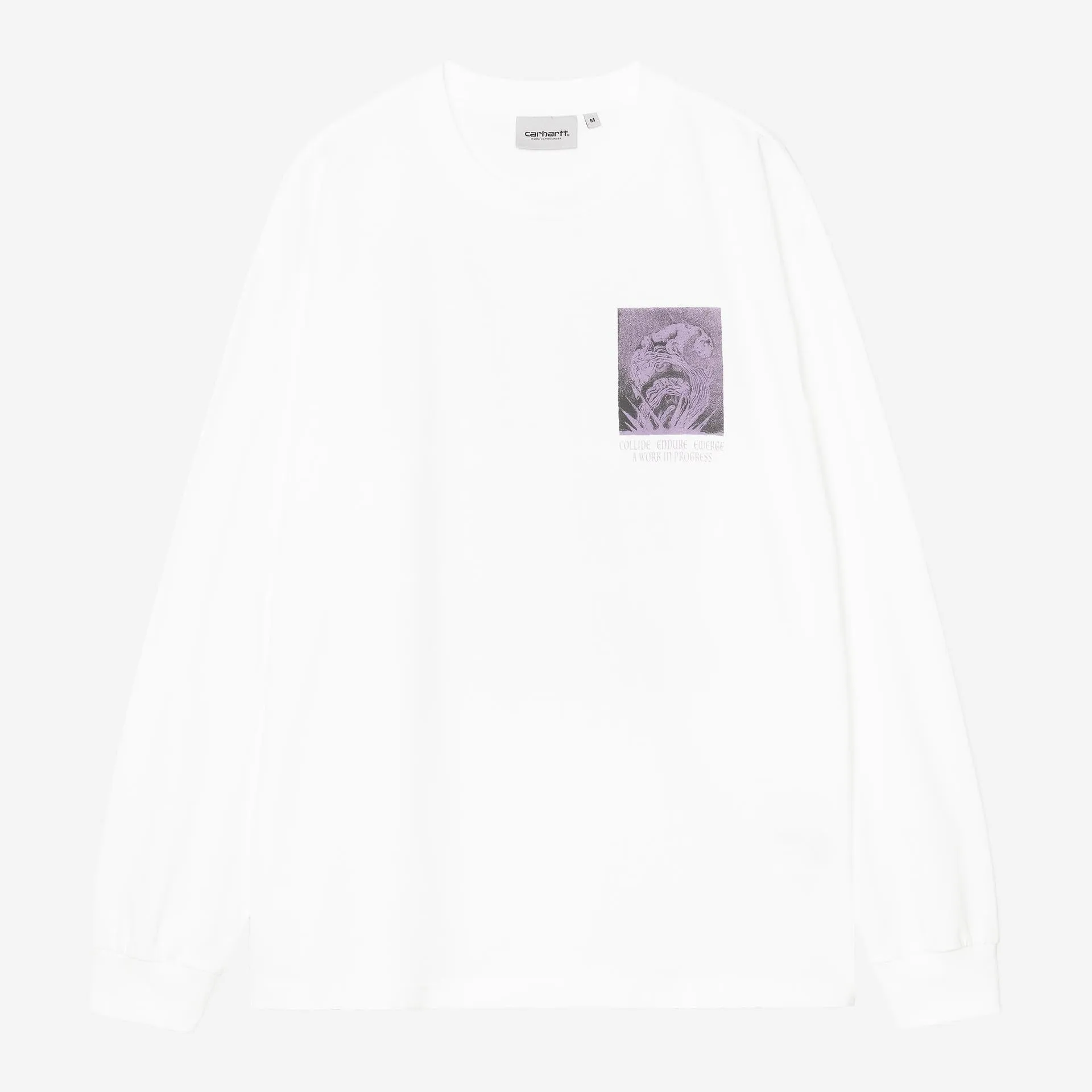 Carhartt WIP Mens Emerge Long Sleeve T-Shirt | White Stone Washed sold by The Foot Factory product image thumbnail 2