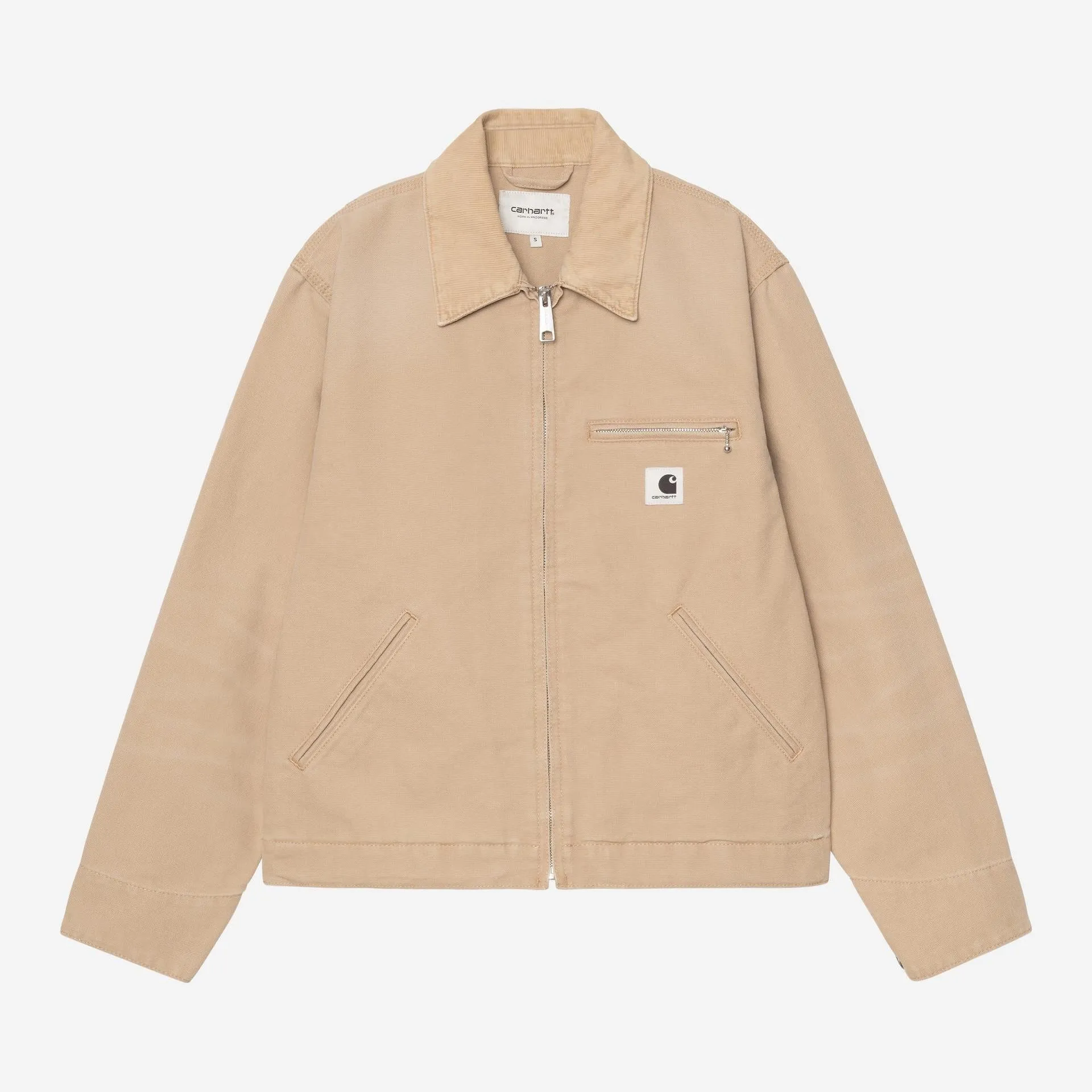 Carhartt WIP Womens OG Detroit Jacket | Dusty Hamilton Brown Stone Canvas sold by The Foot Factory