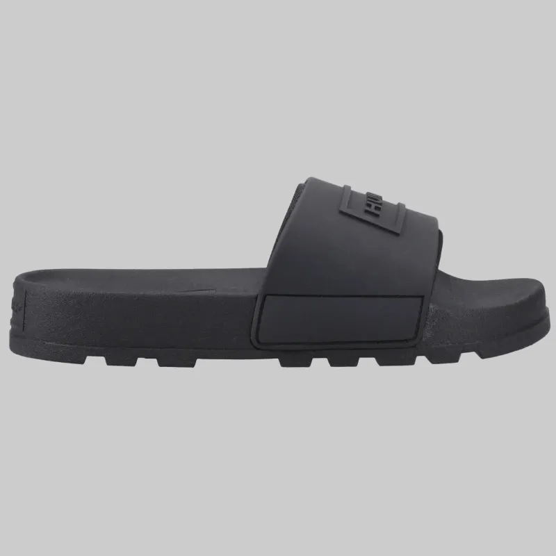 Hunter Unisex Core Embossed Slide | Black made by Hunter