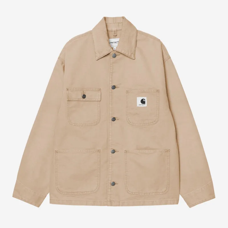 Carhartt WIP Womens OG Michigan Coat Jacket | Dusty Hamilton Brown Stone Canvas made by Carhartt WIP