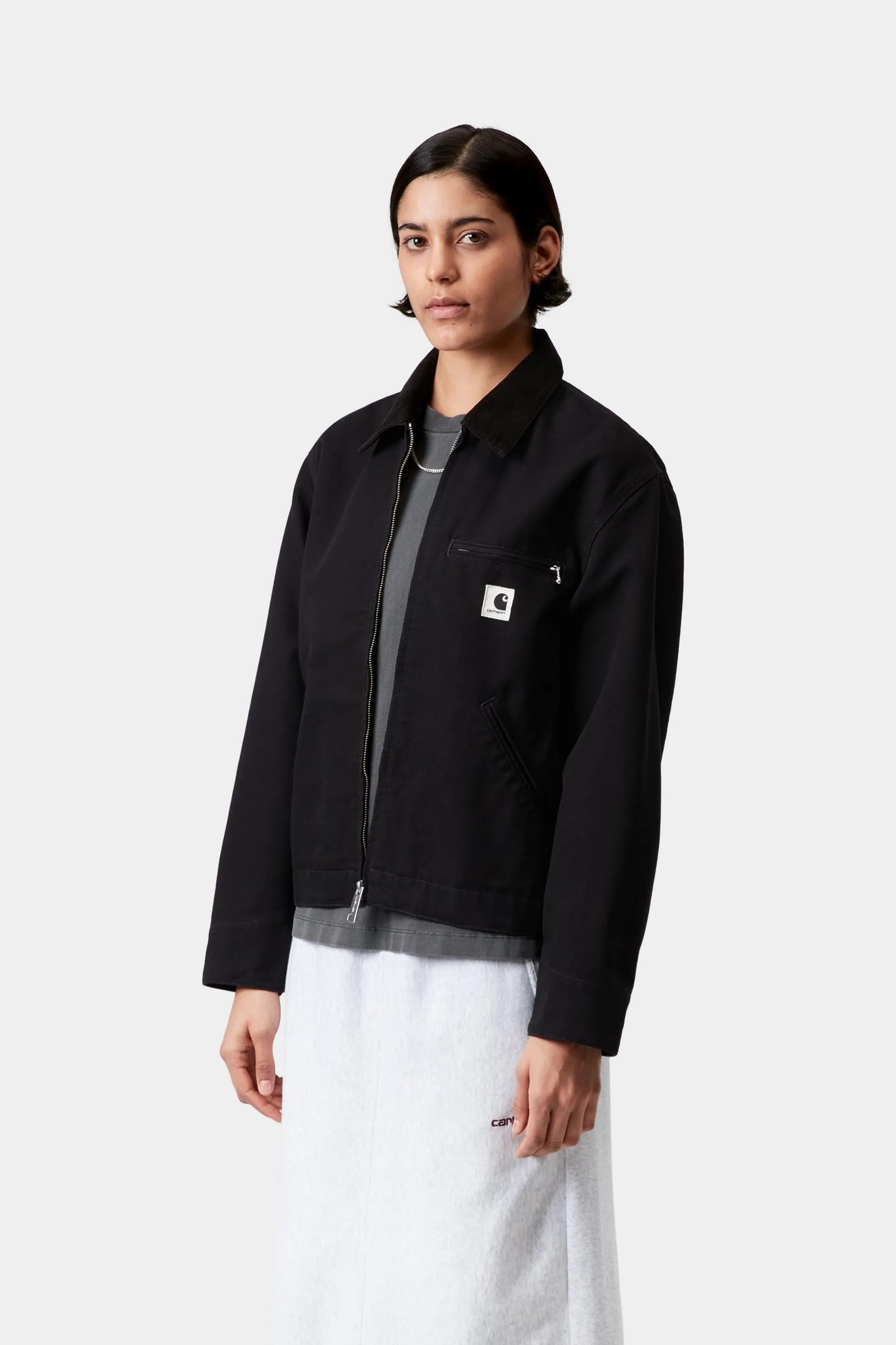 Carhartt WIP Womens OG Detroit Jacket | Black / Black Rinsed sold by The Foot Factory product image thumbnail 3