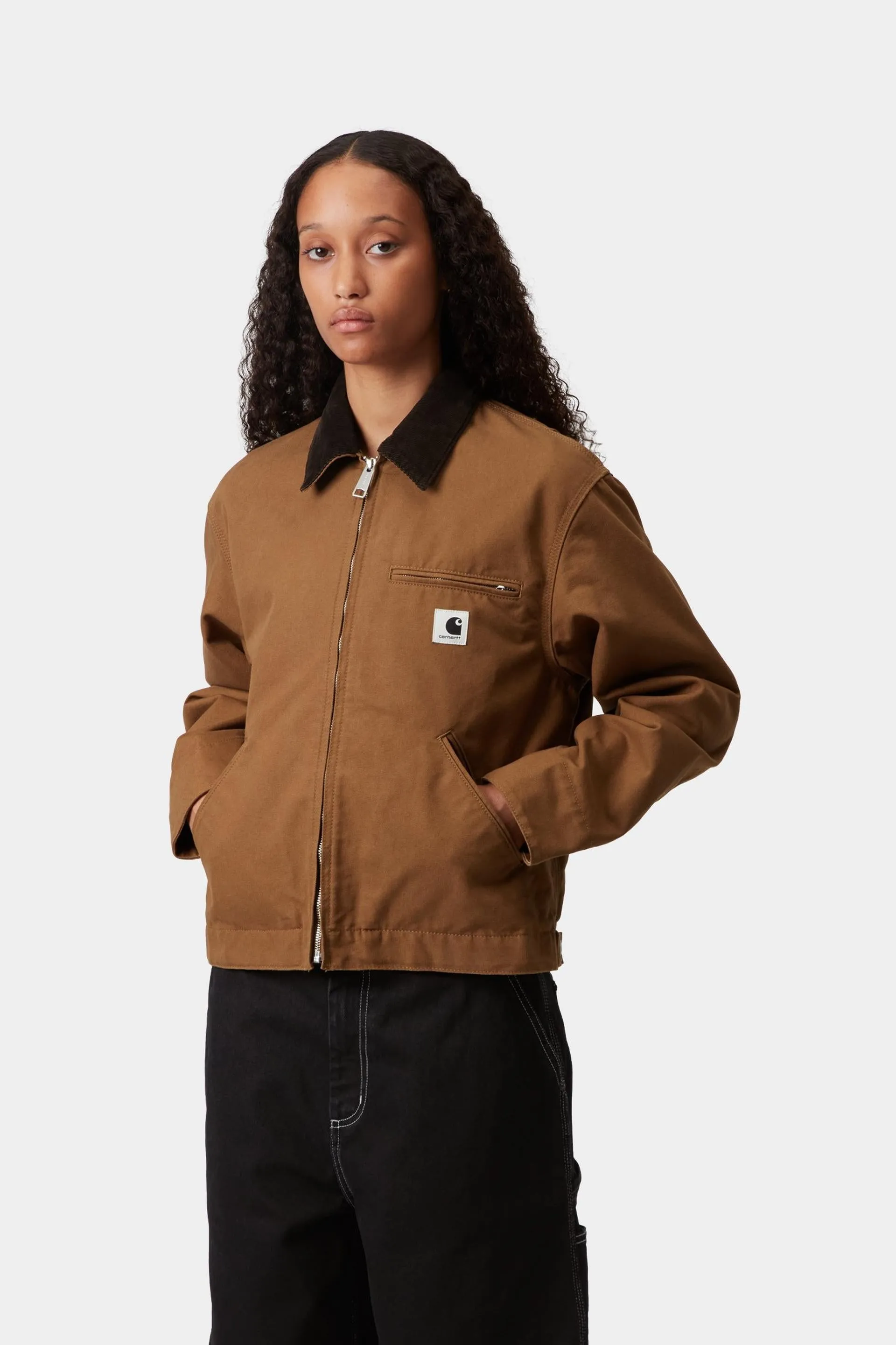 Carhartt WIP Womens OG Detroit Jacket | Hamilton Brown / Tabacco Rinsed sold by The Foot Factory product image thumbnail 5