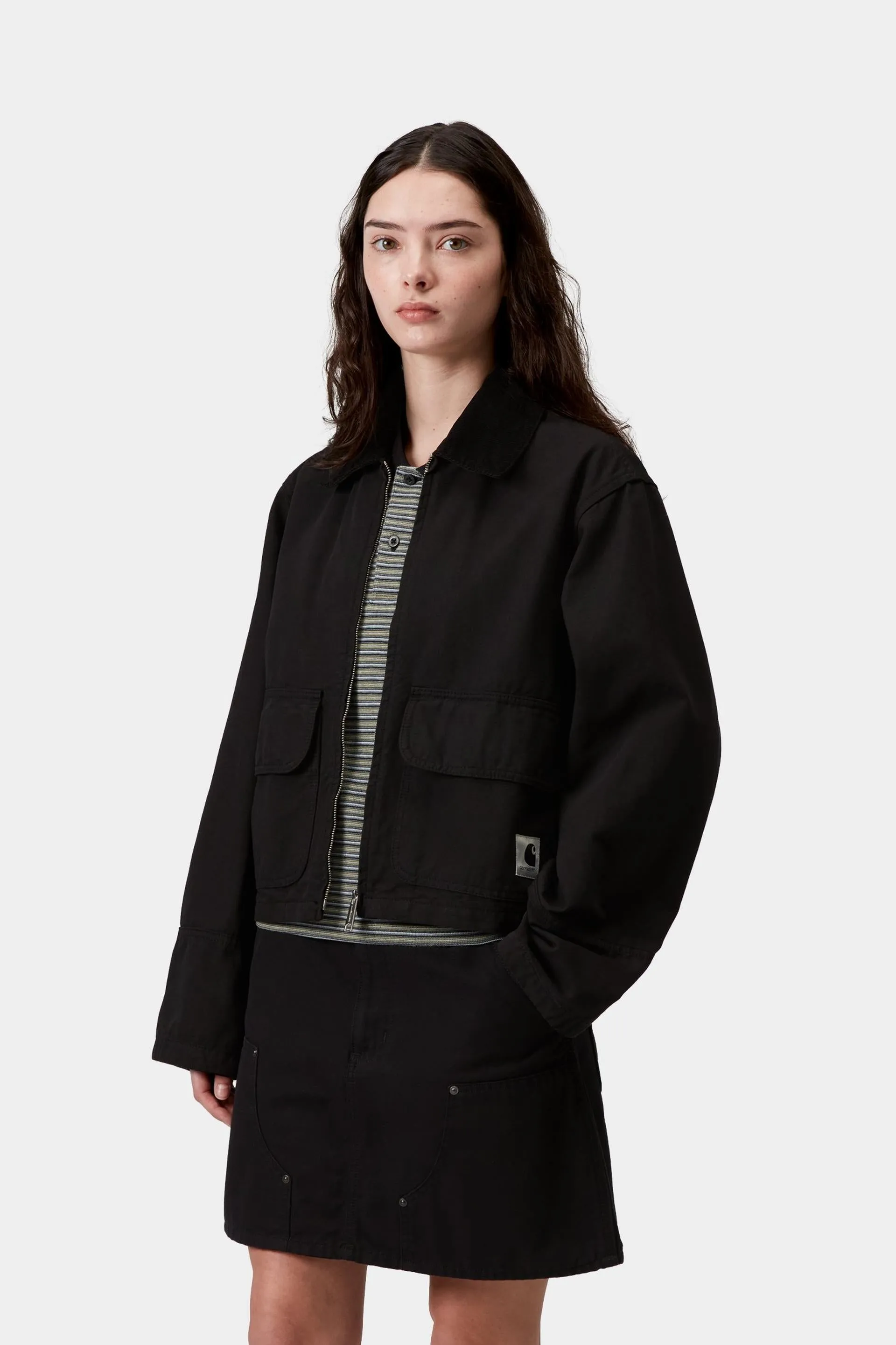 Carhartt WIP Womens Prescott Jacket | Black / Black sold by The Foot Factory product image thumbnail 3