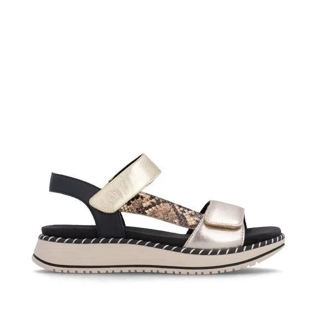Remonte Womens Fashion Sandal | Metallic sold by The Foot Factory