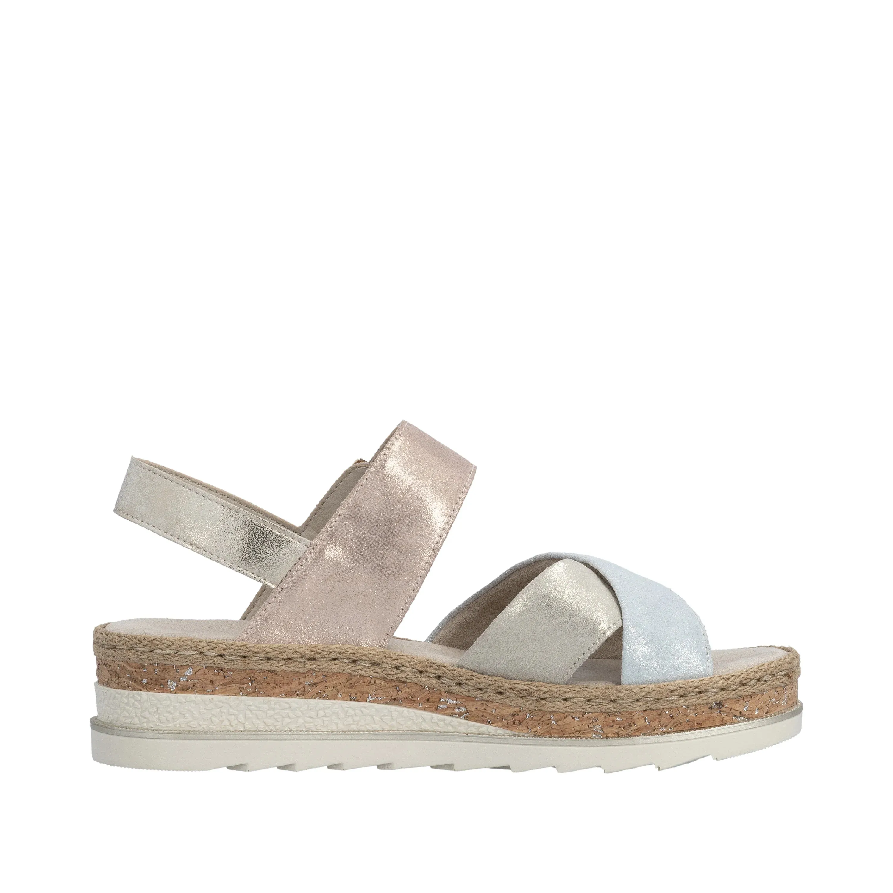 Rieker Women Wedge Sandal | Metallic sold by The Foot Factory product image thumbnail 2