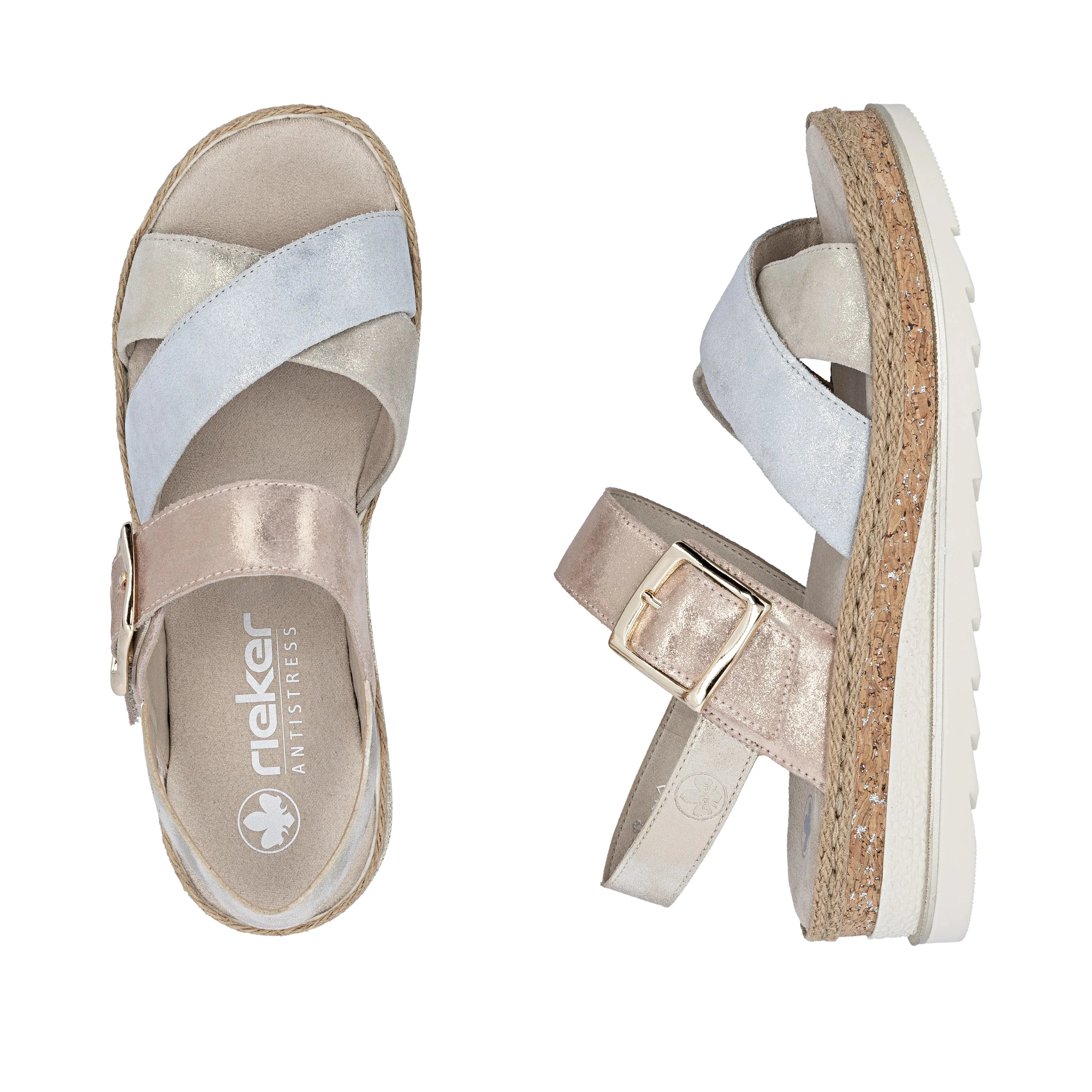 Rieker Women Wedge Sandal | Metallic sold by The Foot Factory product image thumbnail 5