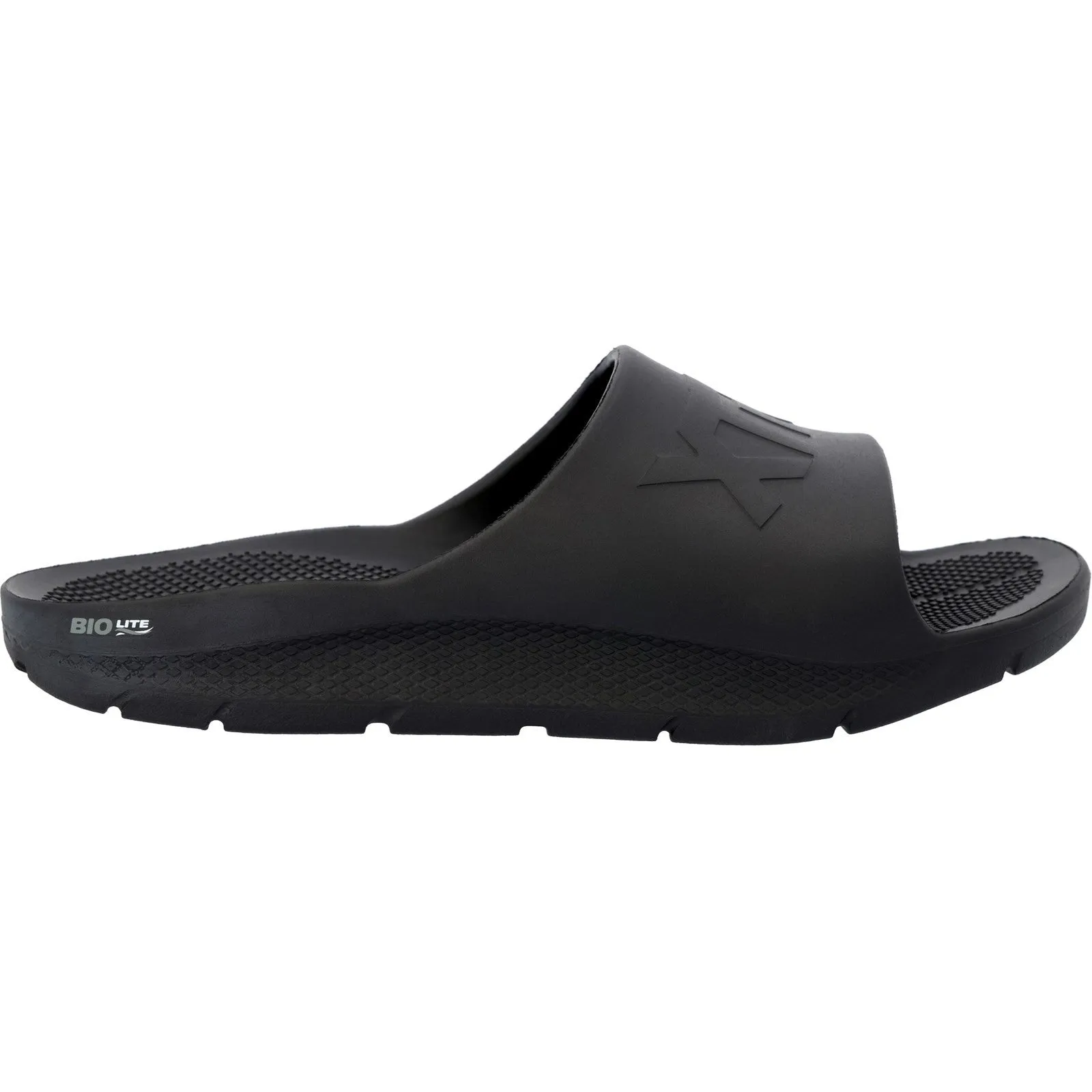 Xtratuf Mens Apres Fish Slide | Black sold by The Foot Factory