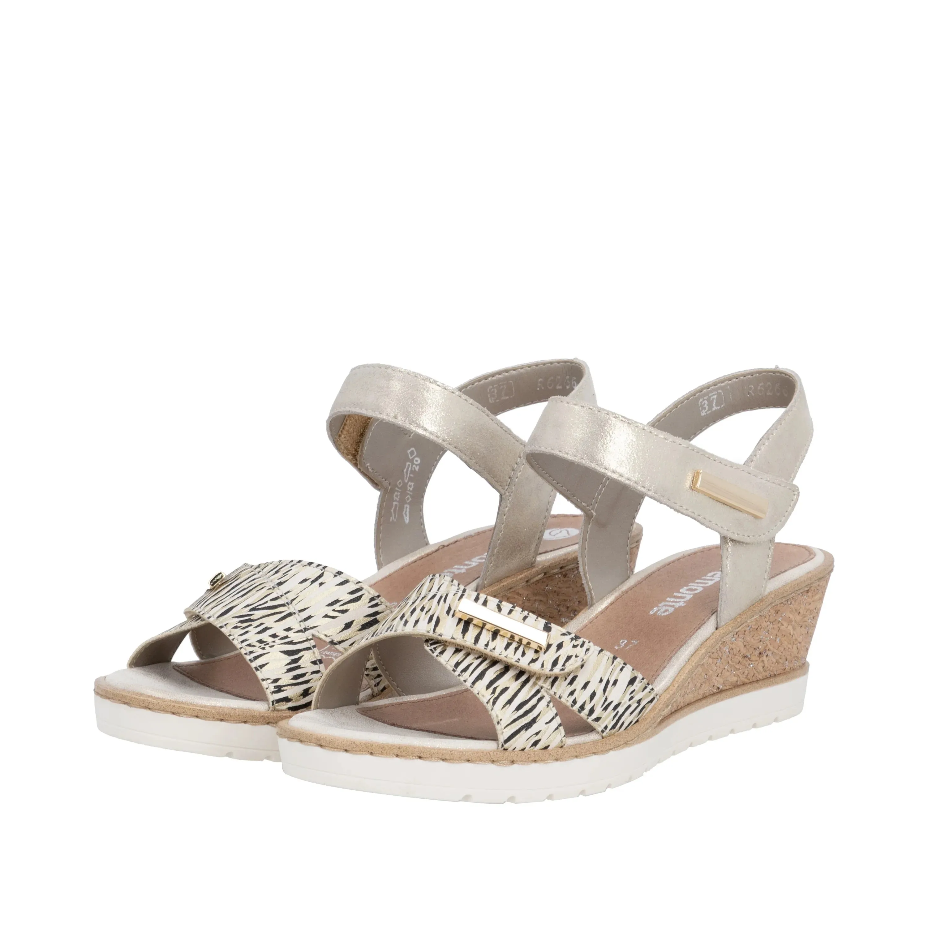 Remonte Womens Fashion Wedge Sandal | Gold sold by The Foot Factory product image thumbnail 4