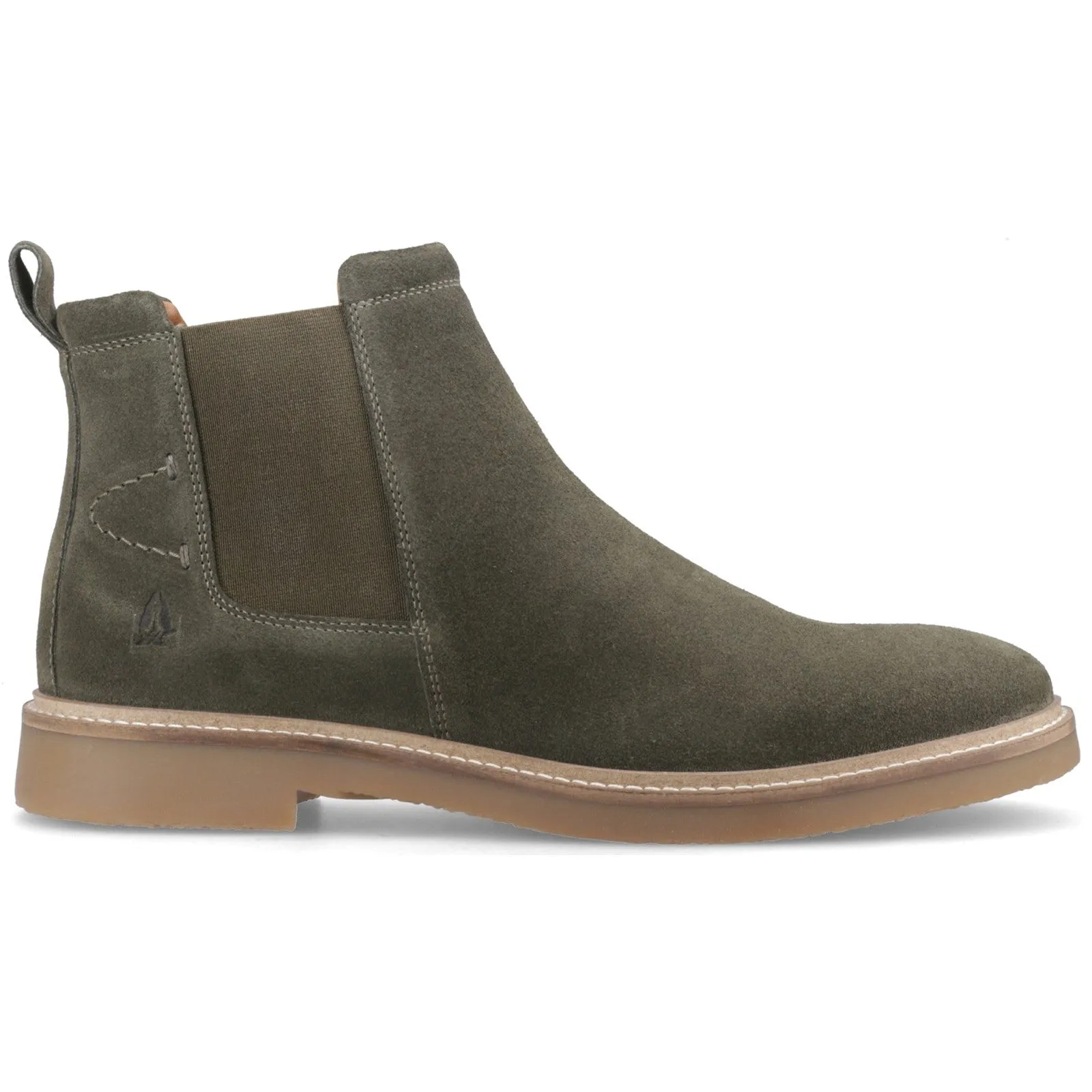 Hush Puppies Mens Gareth Chelsea Boot | Khaki sold by The Foot Factory
