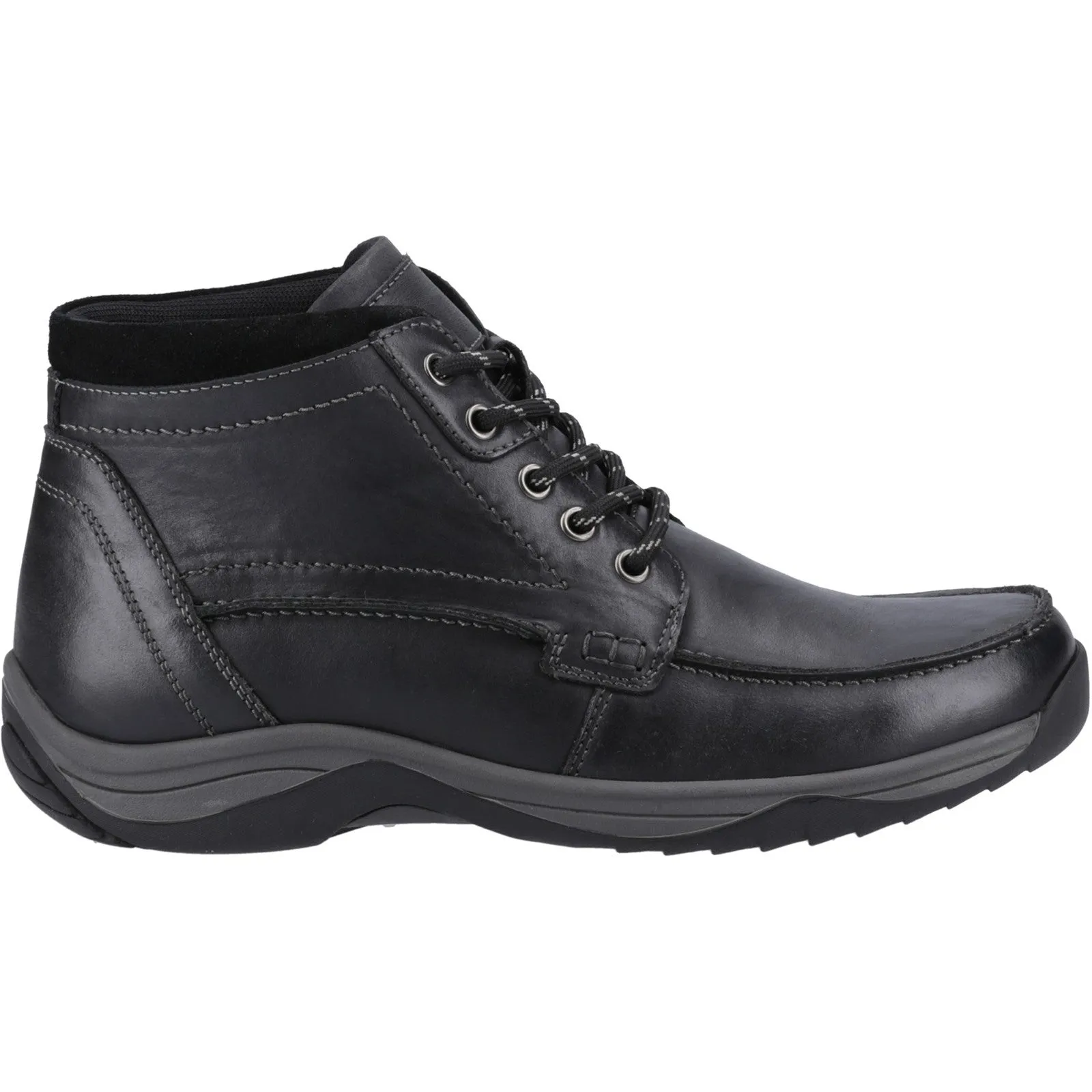 Hush Puppies Mens Daryl Boots | Black sold by The Foot Factory