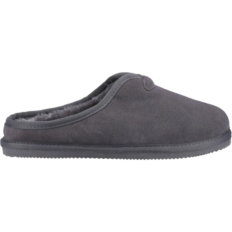 Hush Puppies Mens Conrad Classic Slippers | Grey made by Hush Puppies