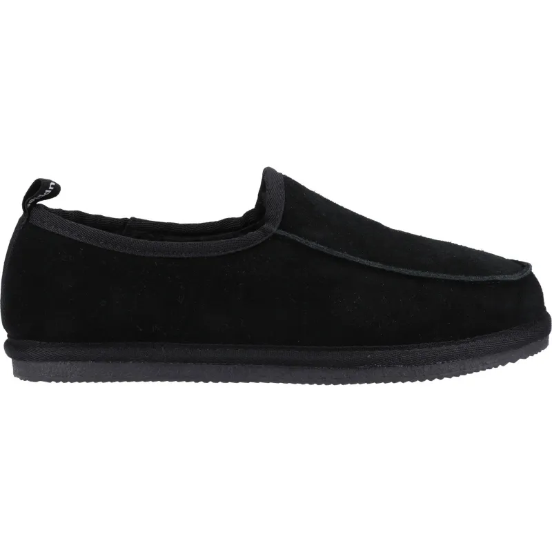 Hush Puppies Mens Charles Classic Slippers | Black made by Hush Puppies