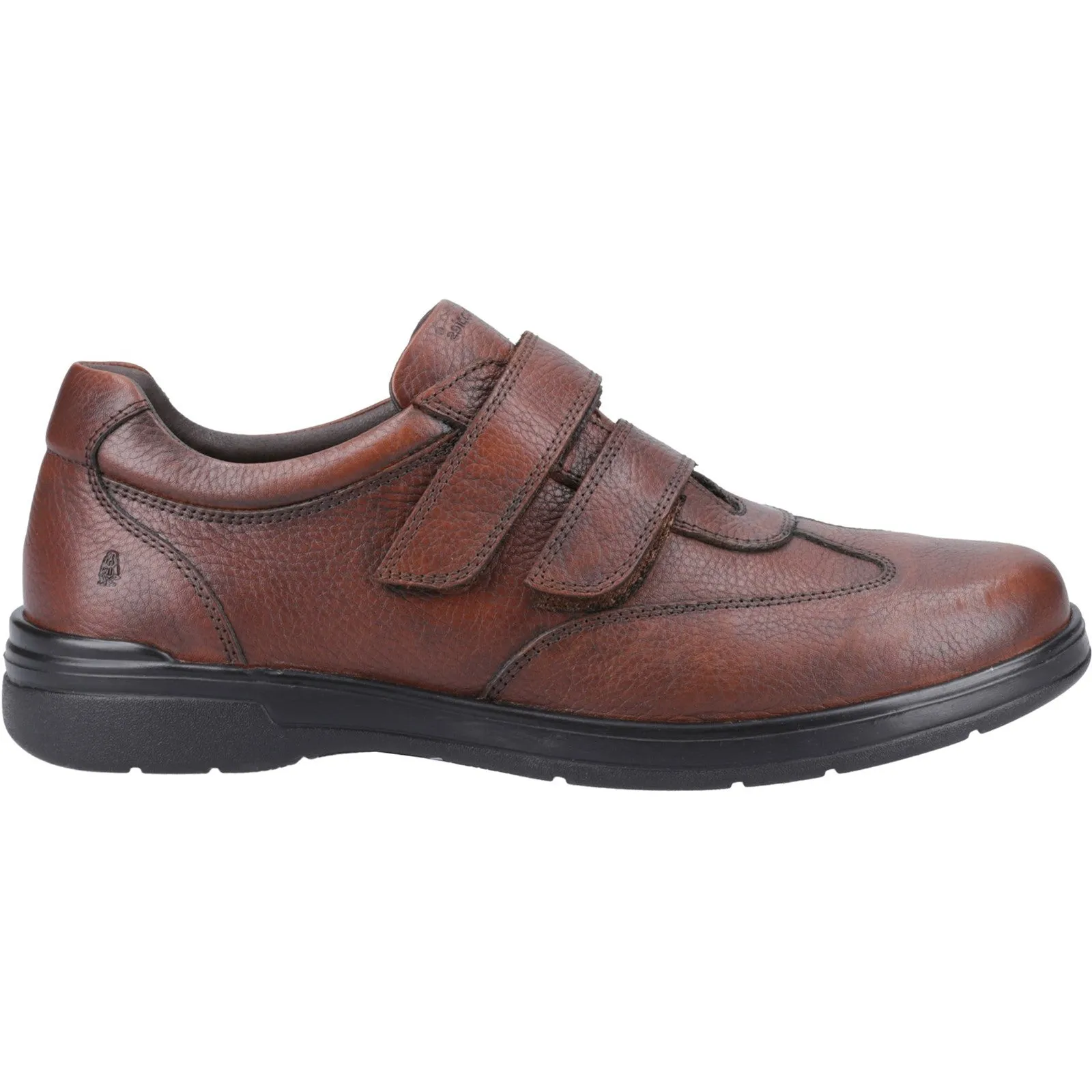 Hush Puppies Mens Magnus Classic Touch Fastening Shoe | Brown sold by The Foot Factory