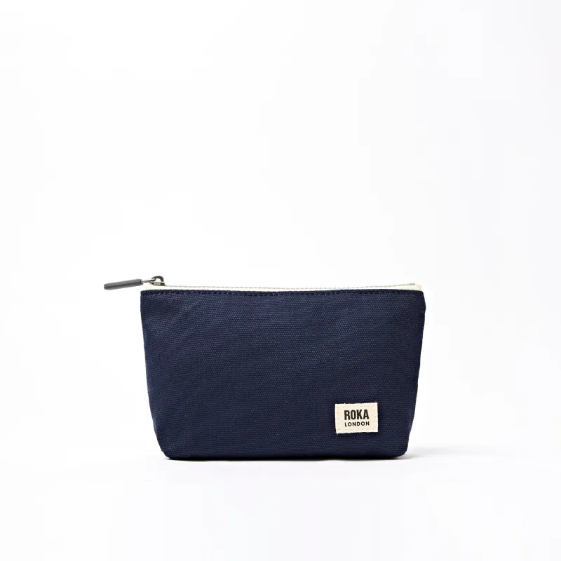 ROKA Maida Vale Small Cotton Canvas Pouch | Midnight made by The Foot Factory
