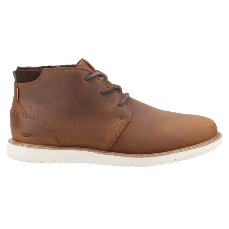 TOMS Mens Navi Boot | Topaz Brown Leather made by Toms
