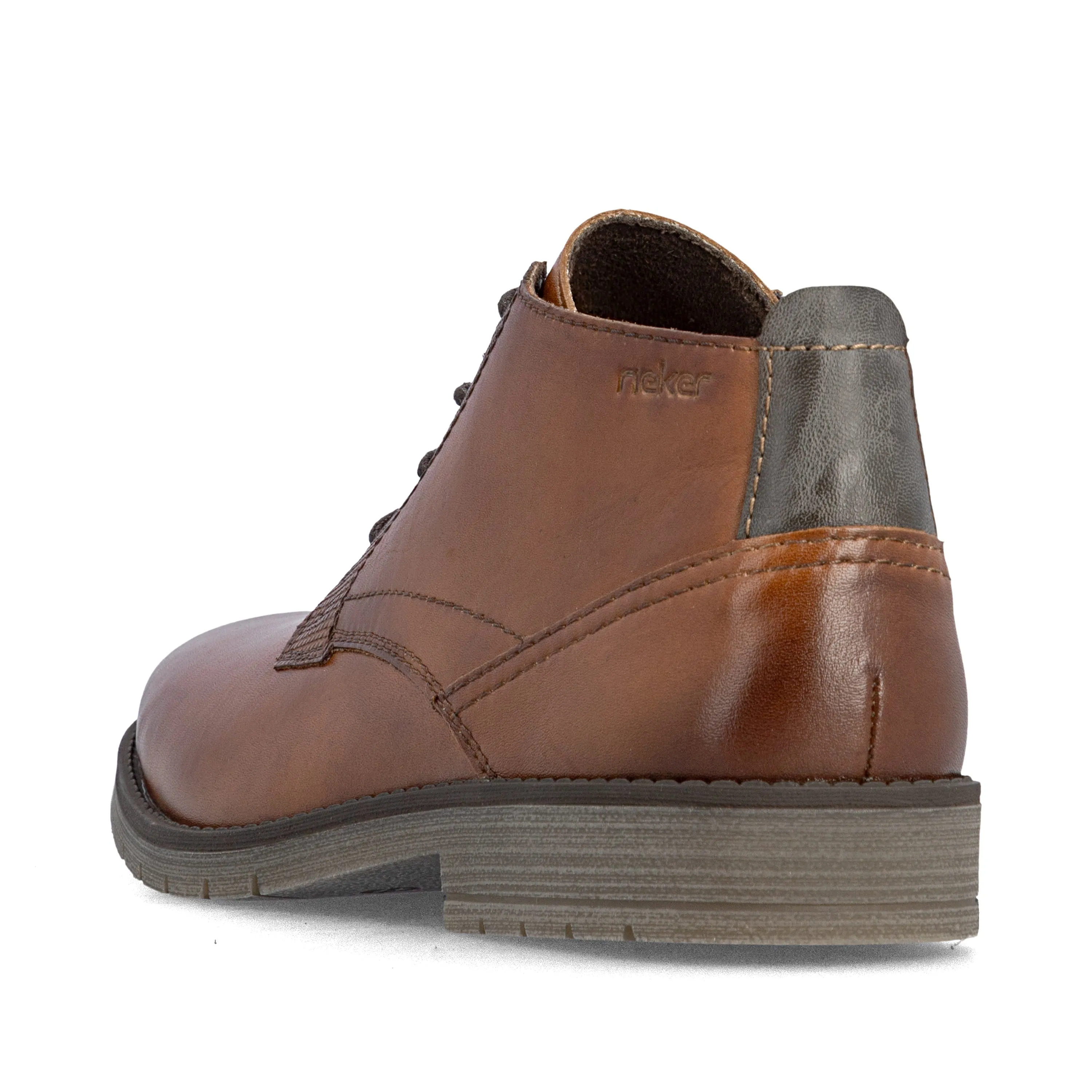 Rieker Mens Leather Lace Up Ankle Boots | Brown sold by The Foot Factory product image thumbnail 4