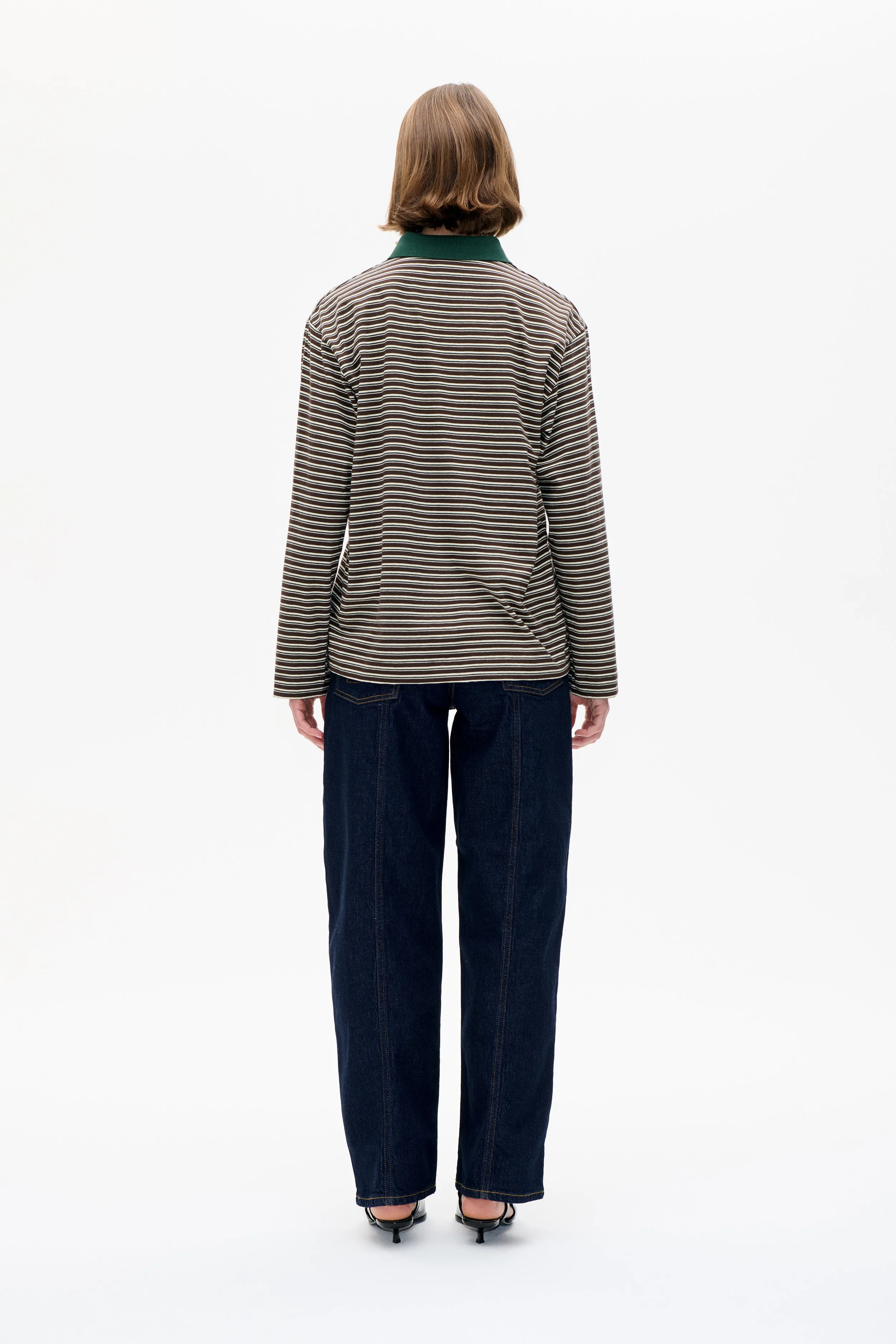 JEANNI T-SHIRT | Brown Polo Stripe sold by Baum und Pferdgarten product image thumbnail 2