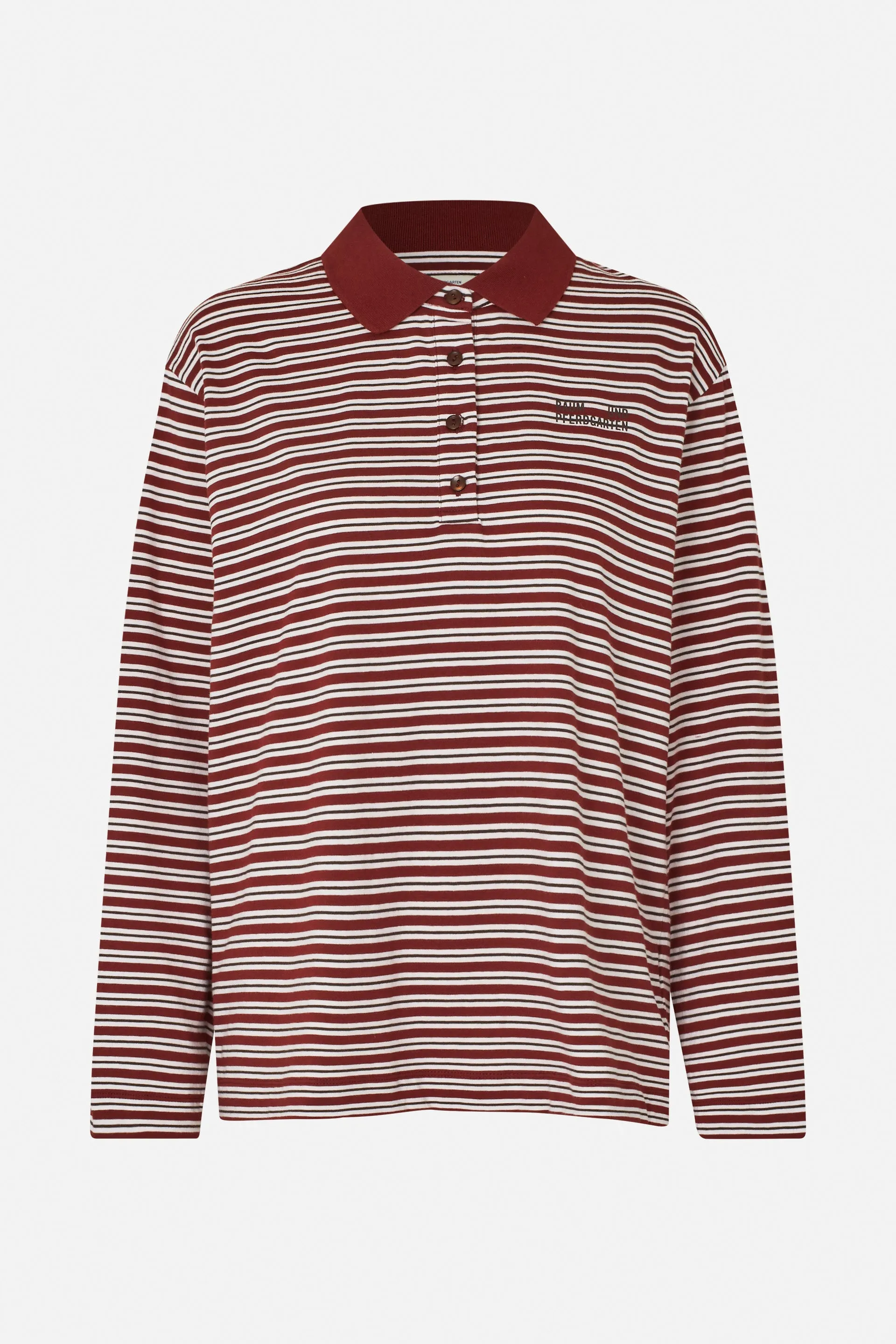 JEANNI T-SHIRT | Bordeaux Polo Stripe sold by Baum und Pferdgarten product image thumbnail 3