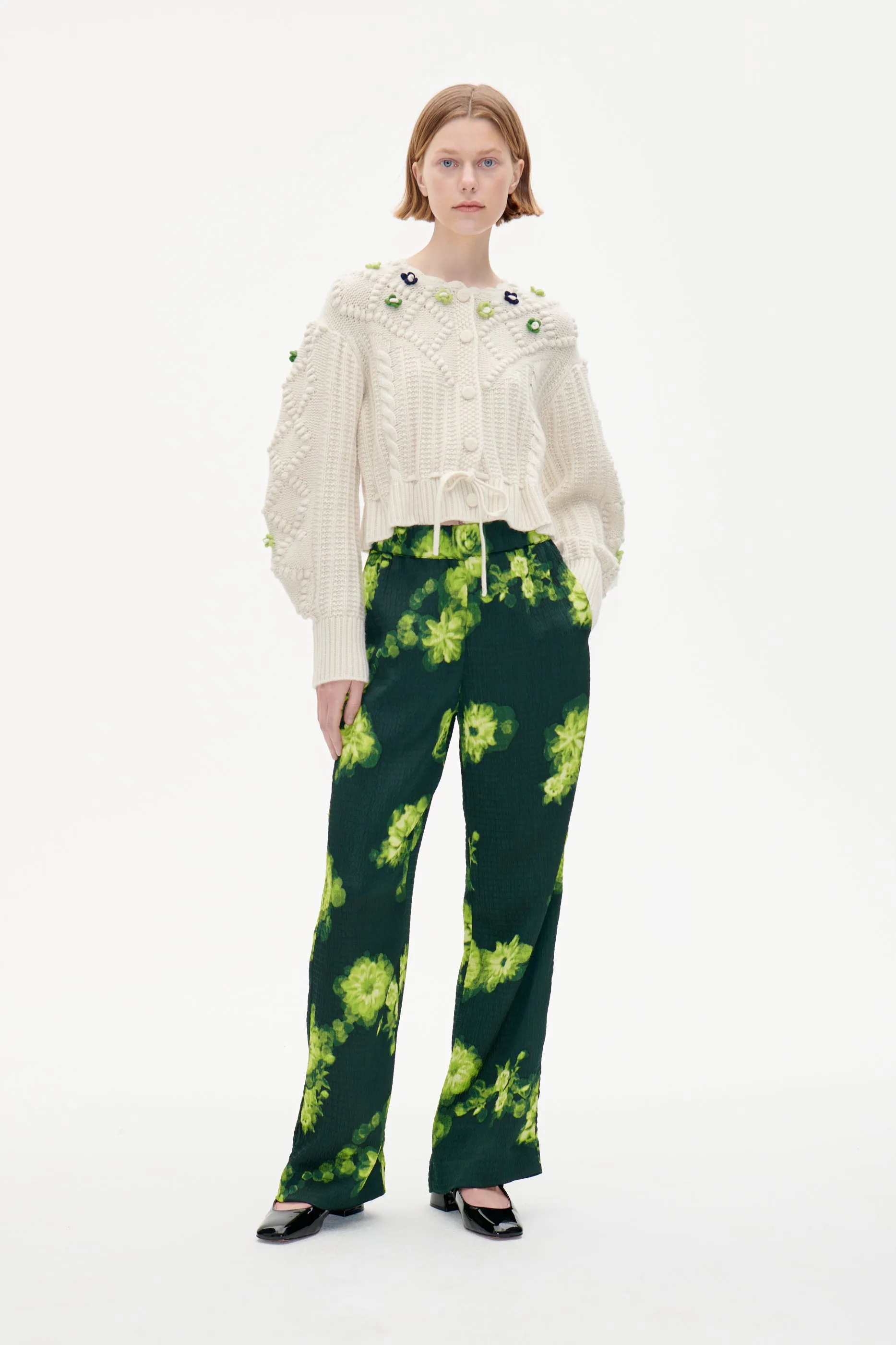 NARINE PANTS | Green Margot Flower sold by Baum und Pferdgarten