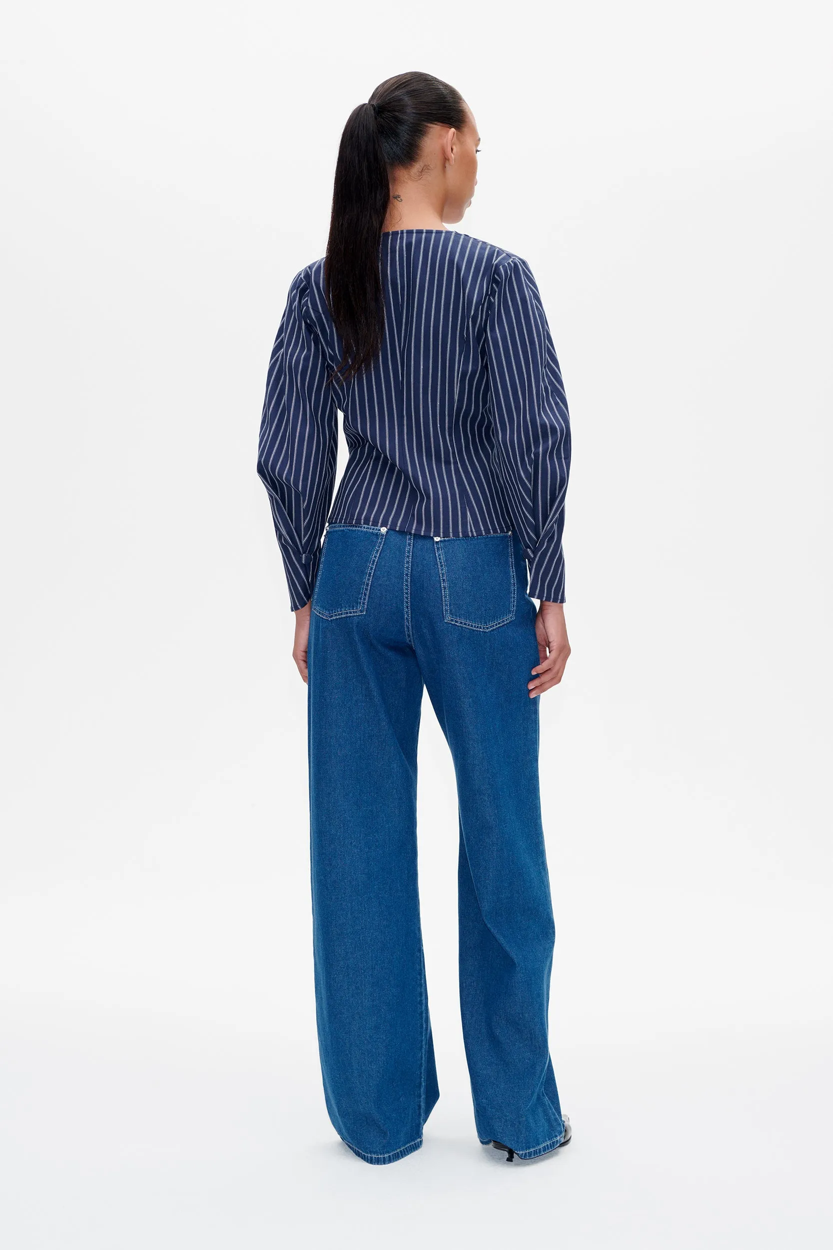 MILLIE BLOUSE | Navy Blazer Stripe sold by Baum und Pferdgarten product image thumbnail 2