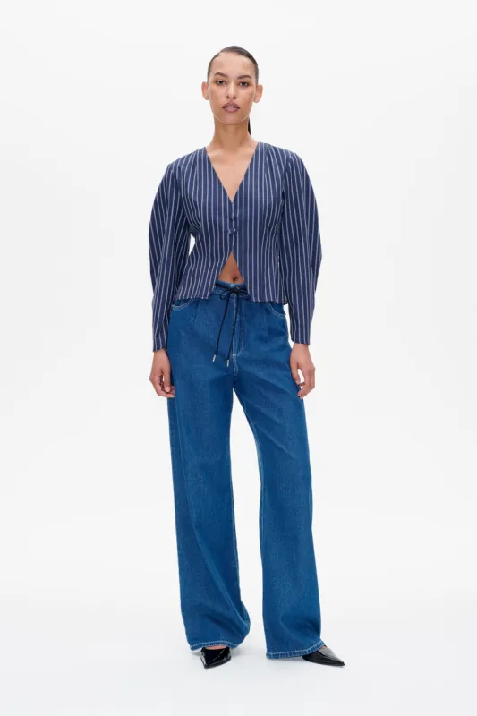 MILLIE BLOUSE | Navy Blazer Stripe sold by Baum und Pferdgarten