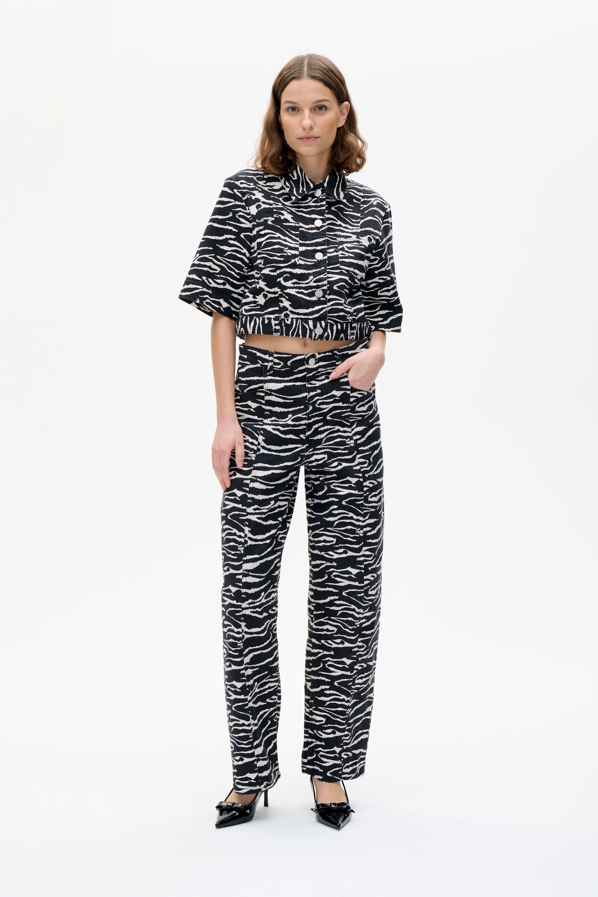 NARA PANTS | Black Whisper Zebra sold by Baum und Pferdgarten