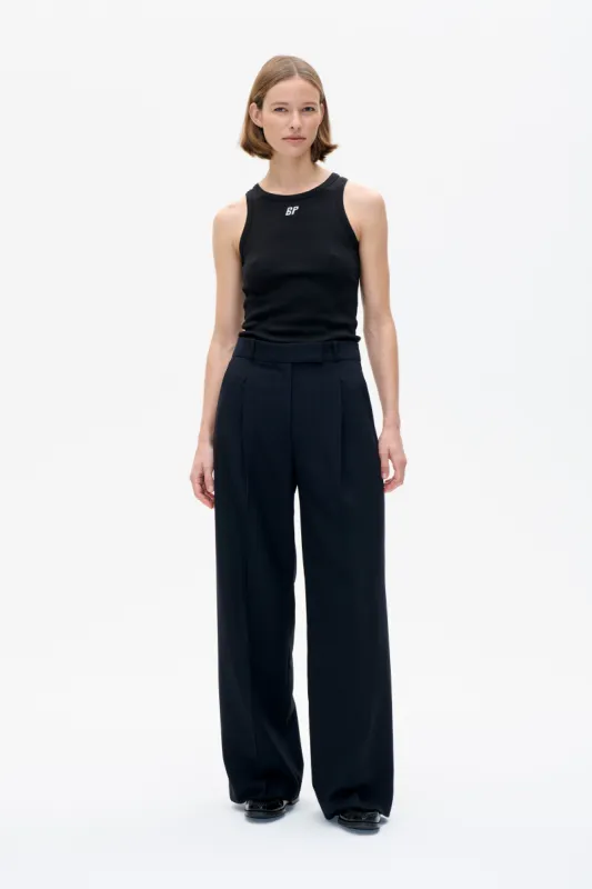 NEYA TROUSERS | Blackish Pinstripe sold by Baum und Pferdgarten