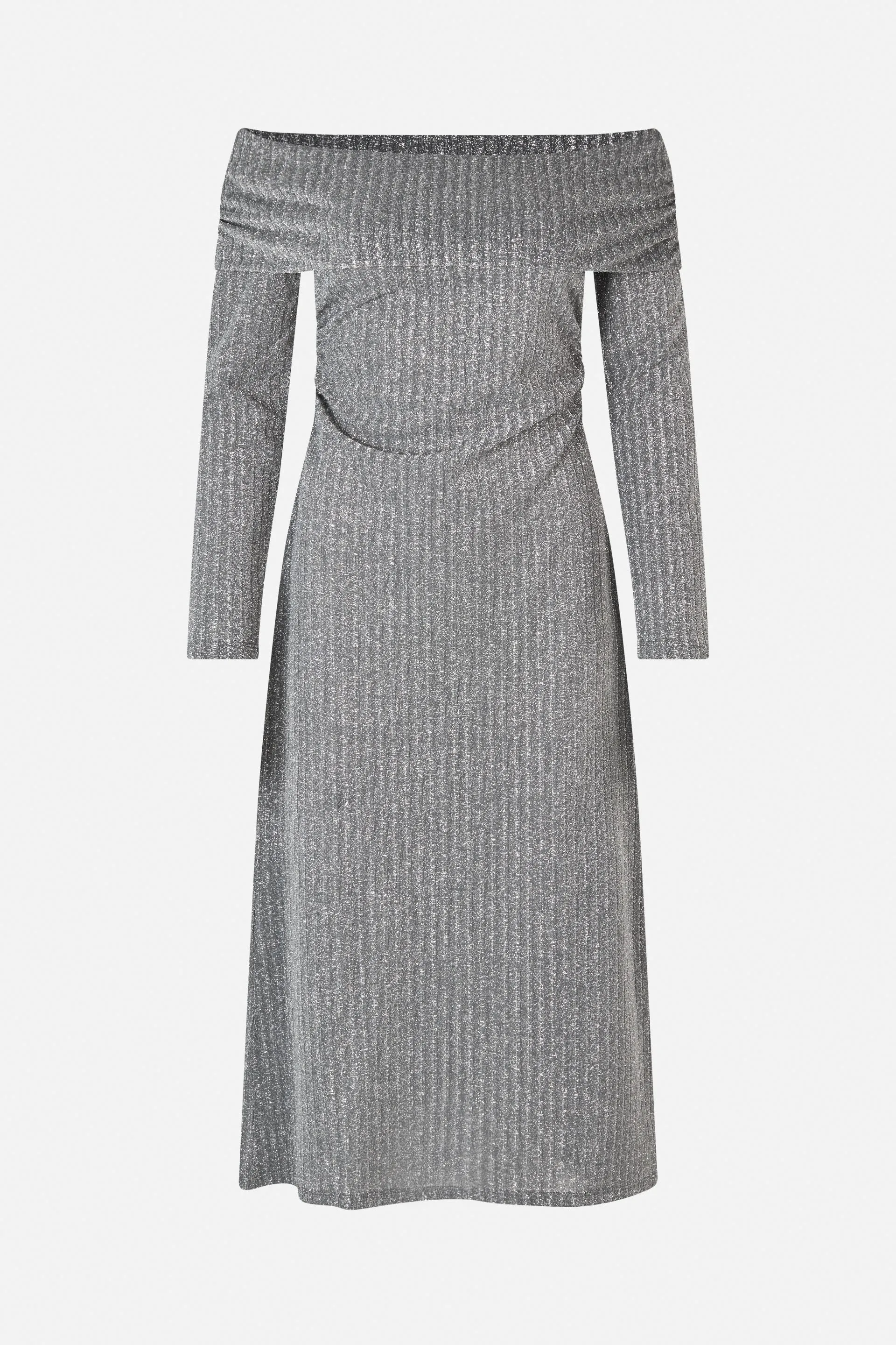 JOA DRESS | Silver Lurex Pinstripe sold by Baum und Pferdgarten product image thumbnail 3