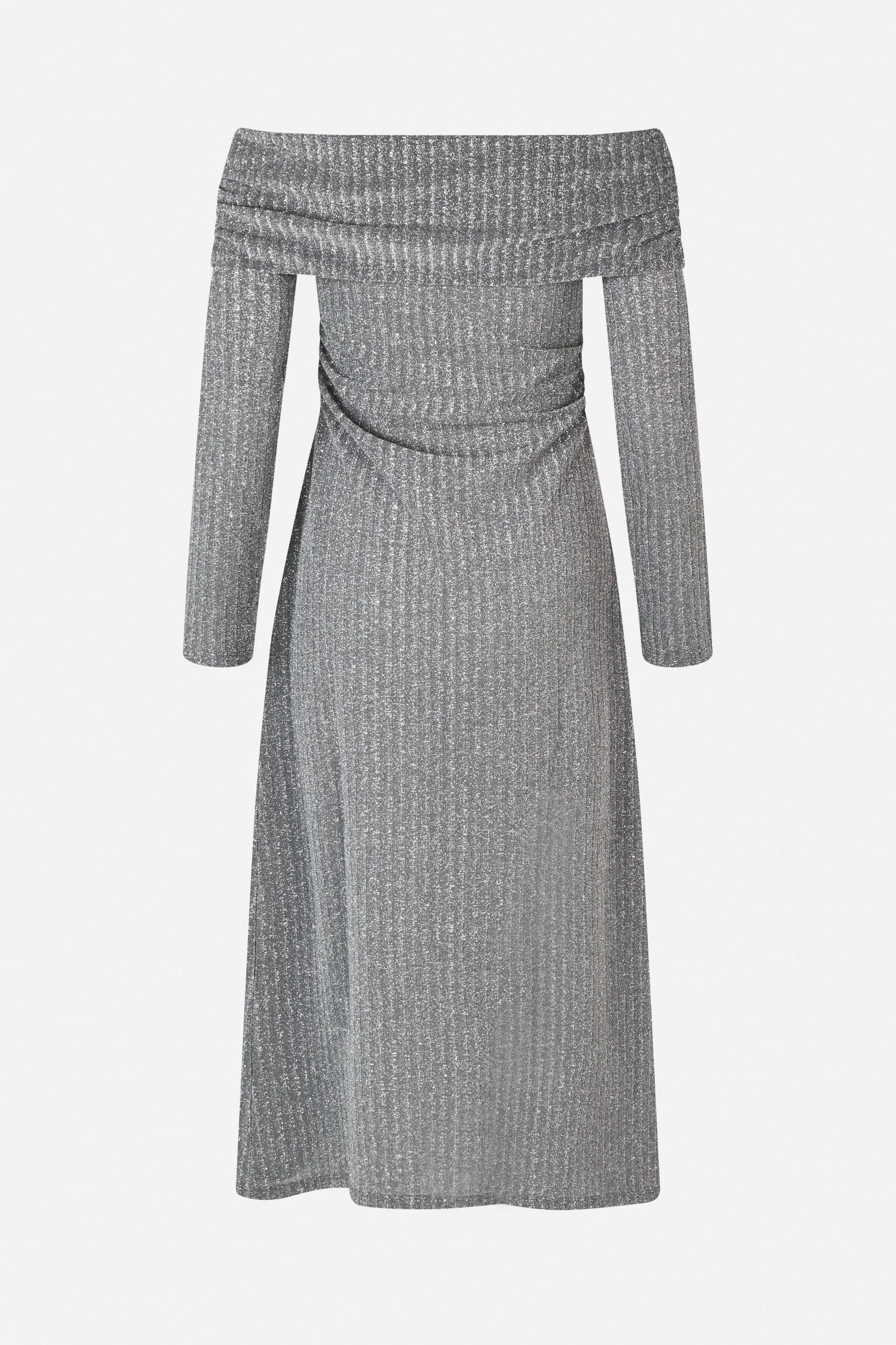 JOA DRESS | Silver Lurex Pinstripe sold by Baum und Pferdgarten product image thumbnail 4