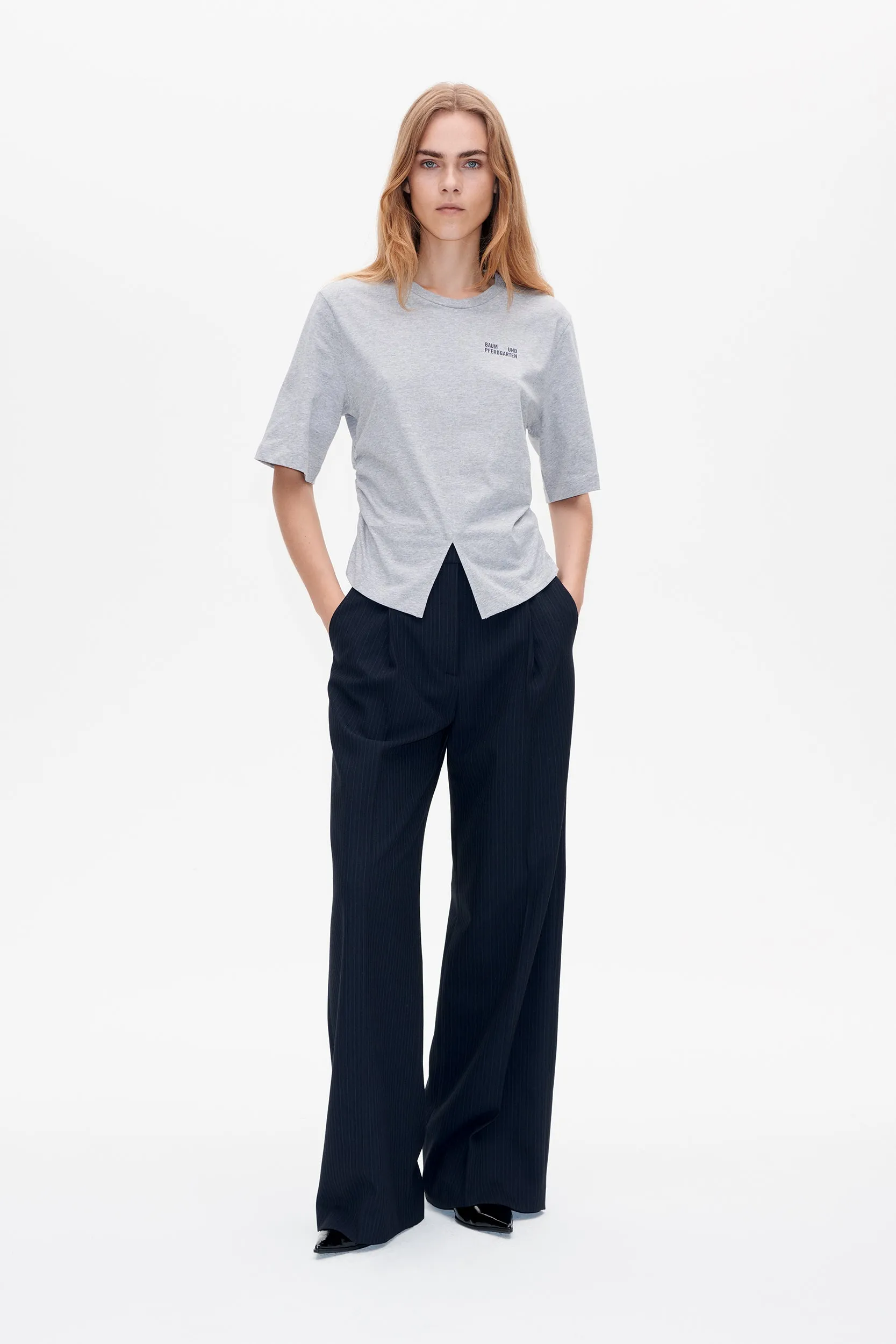 JUMA T-SHIRT | Grey Melange sold by Baum und Pferdgarten