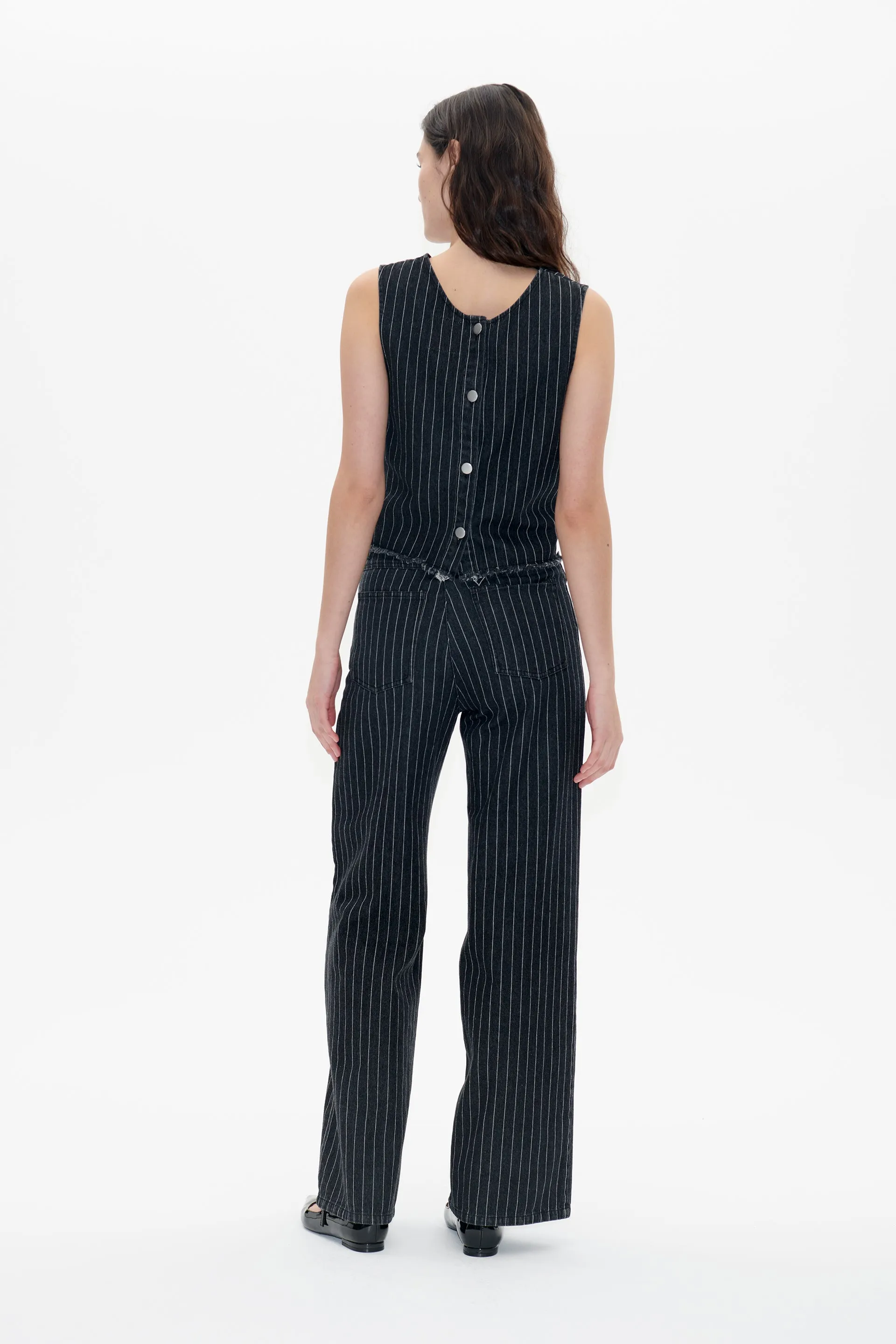NINI JEANS | Black Pinstripe Denim sold by Baum und Pferdgarten product image thumbnail 2