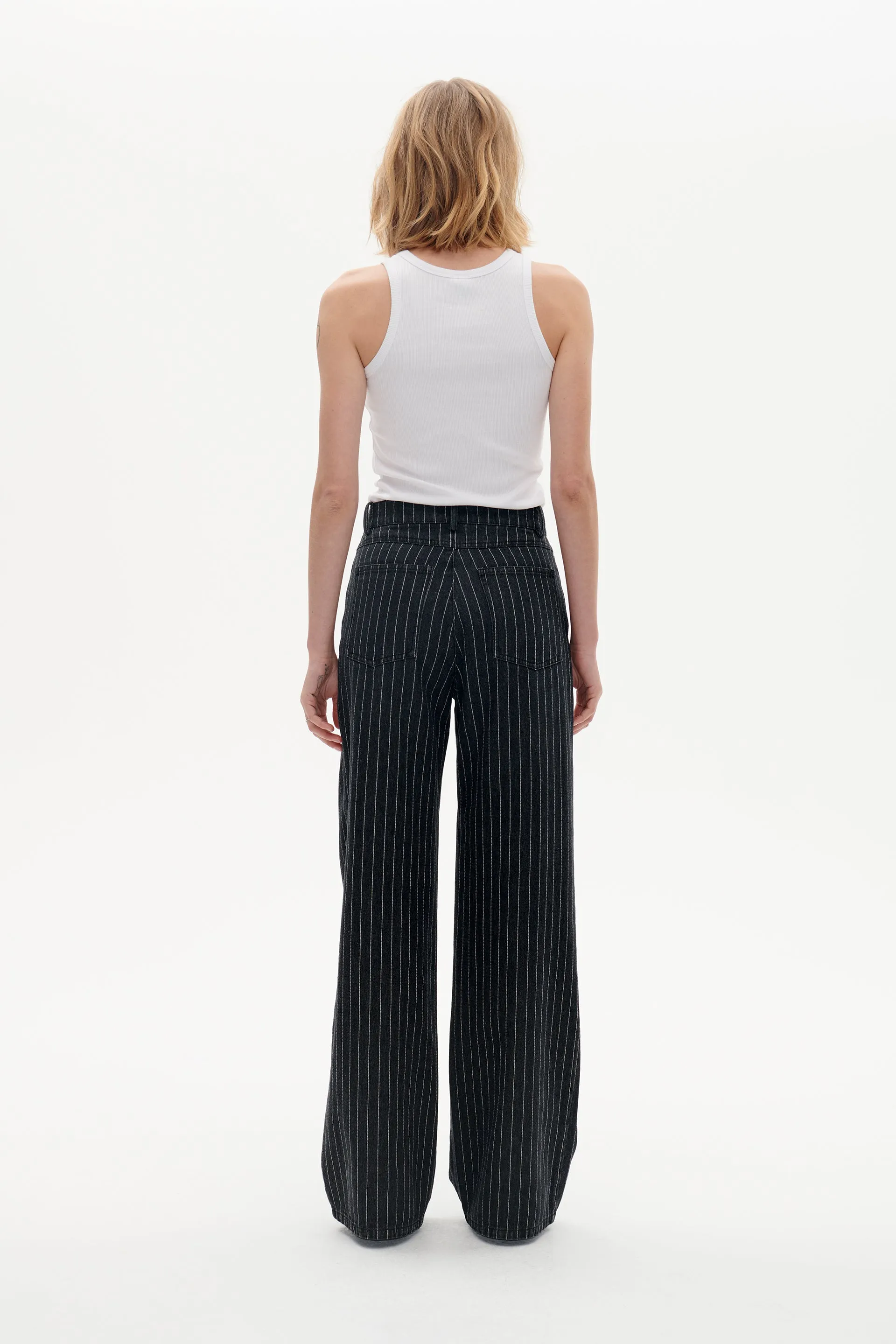 NINI JEANS | Black Pinstripe Denim sold by Baum und Pferdgarten product image thumbnail 4
