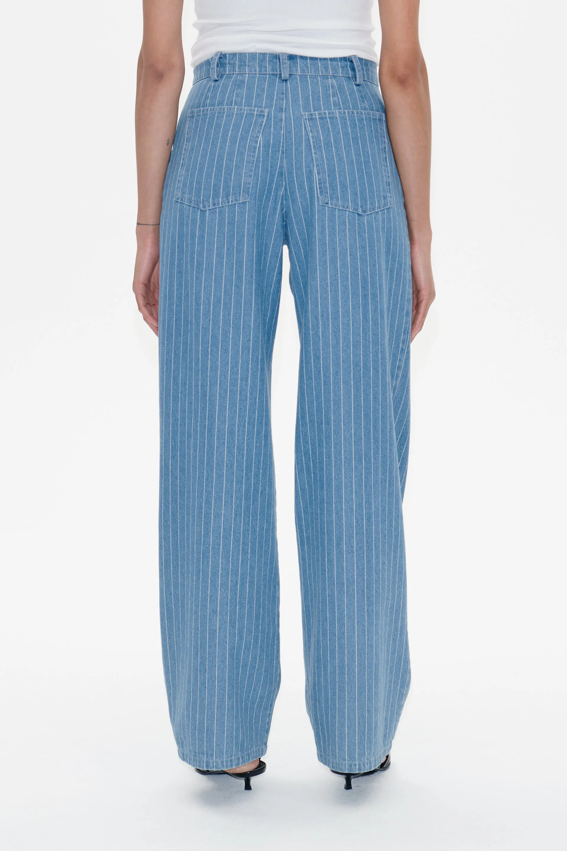 NANNY JEANS | Blue Pinstripe Denim sold by Baum und Pferdgarten product image thumbnail 3