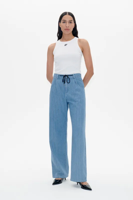 NANNY JEANS | Blue Pinstripe Denim sold by Baum und Pferdgarten