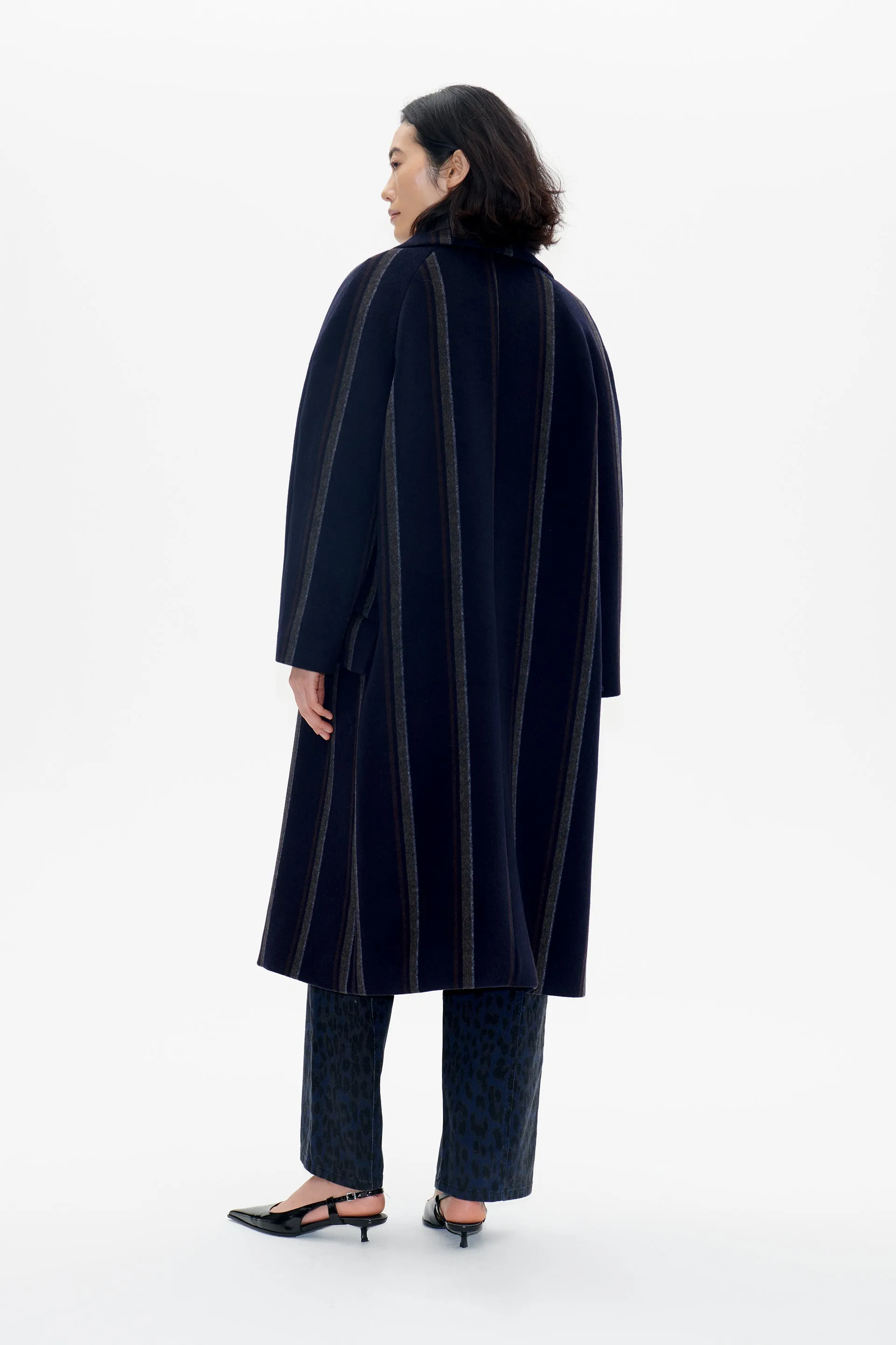 DANICA COAT | Blue Wool Stripe sold by Baum und Pferdgarten product image thumbnail 2